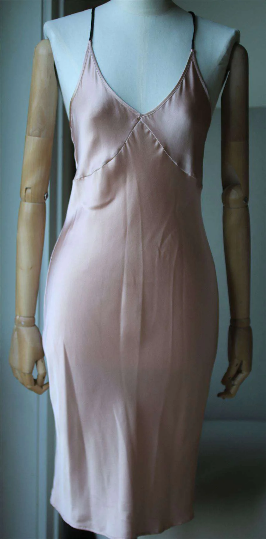FLEUR DU MAL T STRAP SILK SLIP DRESS XSMALL - Image 3