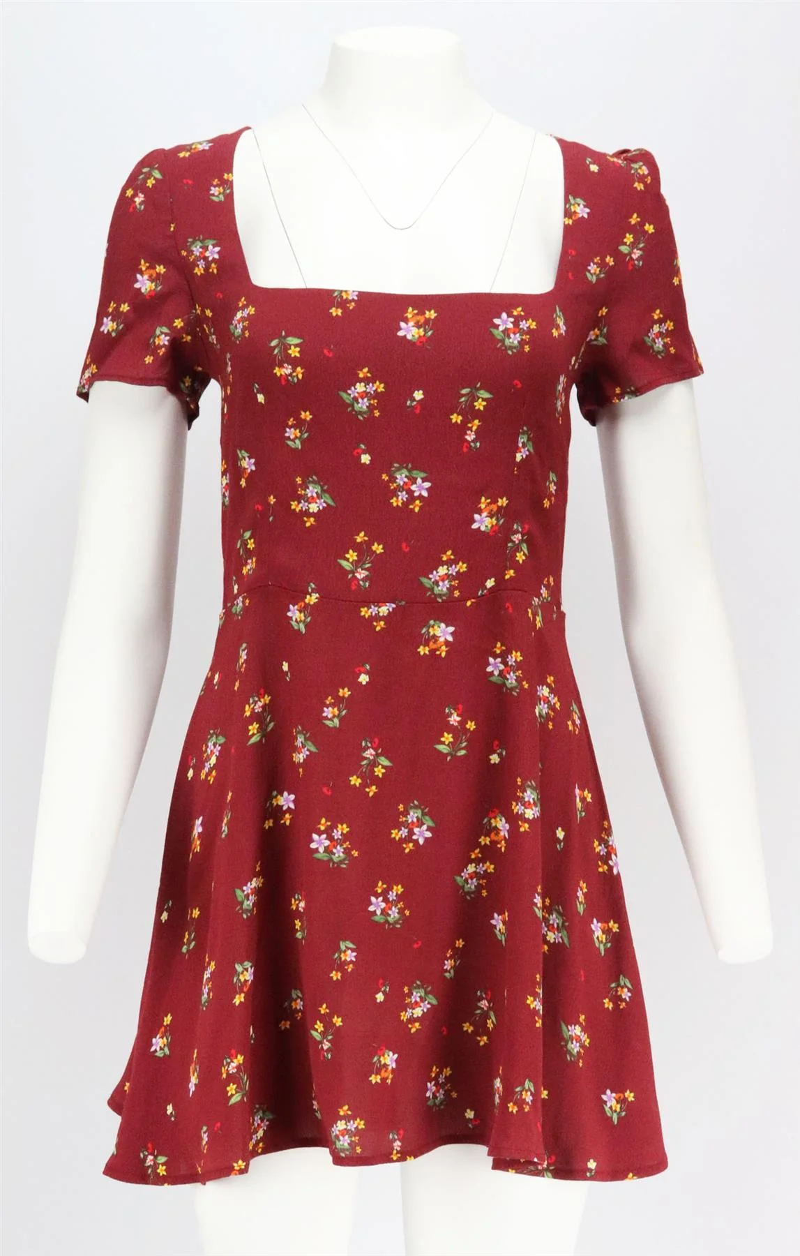 FLYNN SKYE FLORAL PRINT CREPE MINI DRESS XSMALL - Image 2