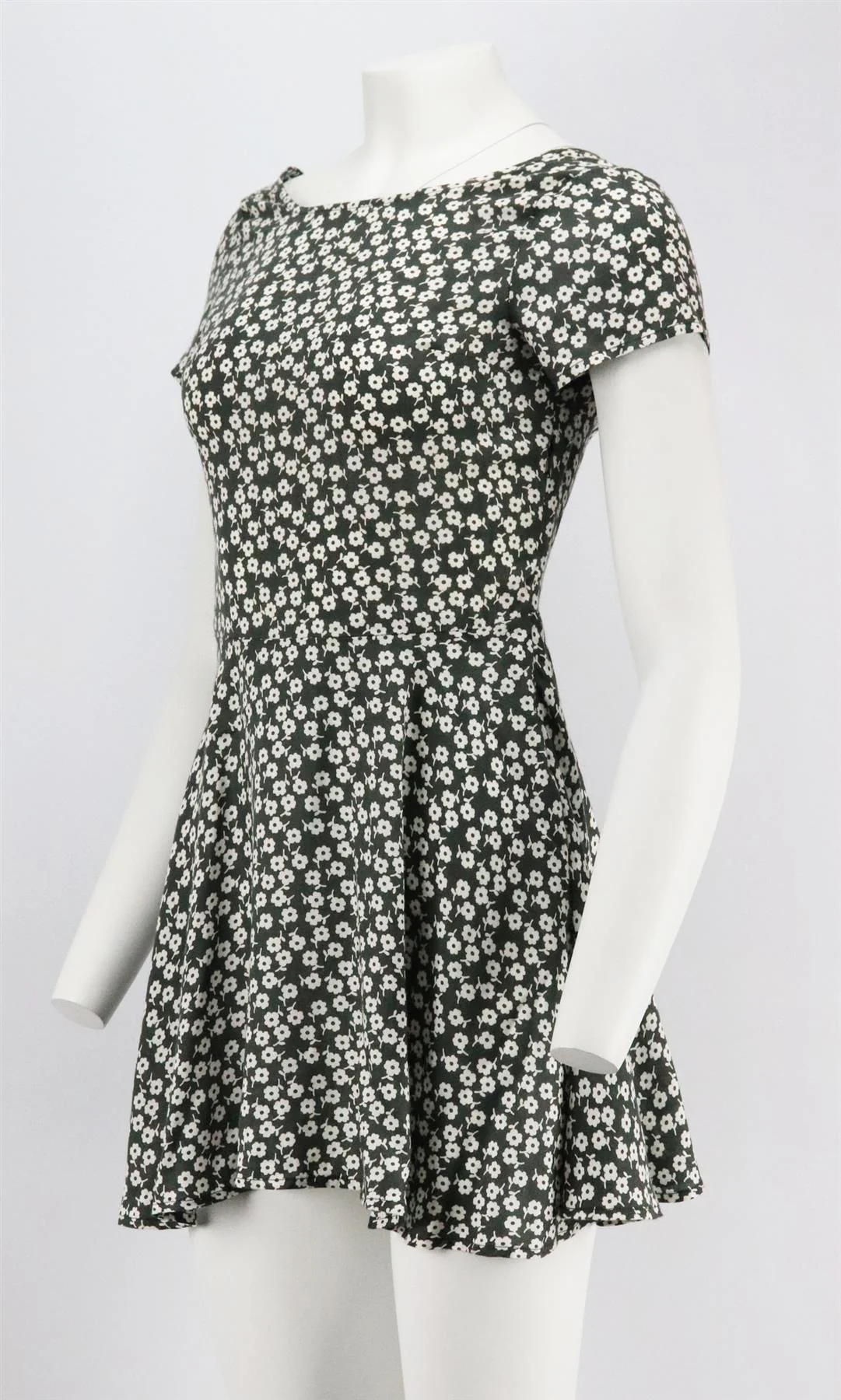 FLYNN SKYE LACE UP FLORAL PRINT GAUZE MINI DRESS SMALL - Image 3