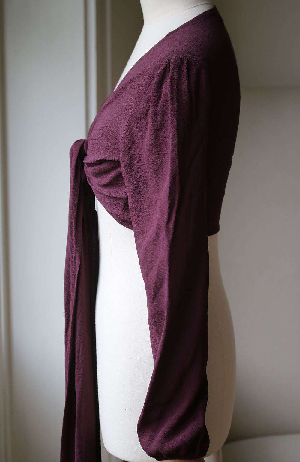 FLYNN SKYE LONG SLEEVE THAT'S A WRAP TOP SMALL - Image 2
