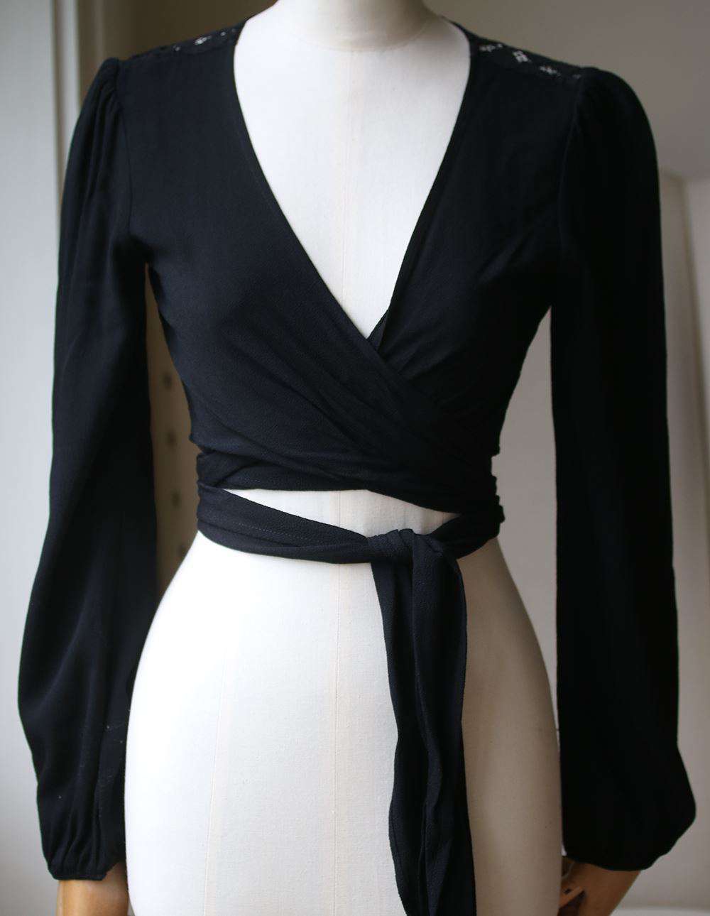 FLYNN SKYE THAT'S A WRAP LONG SLEEVE TOP SMALL - Image 3