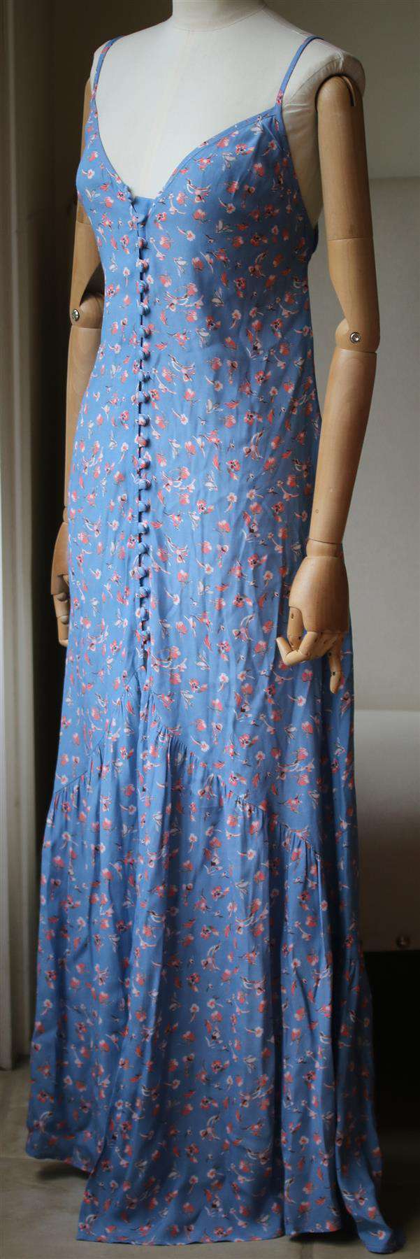 FLYNN SKYE UNBUTTON ME FRESH FLORAL MAXI DRESS SMALL - Image 2