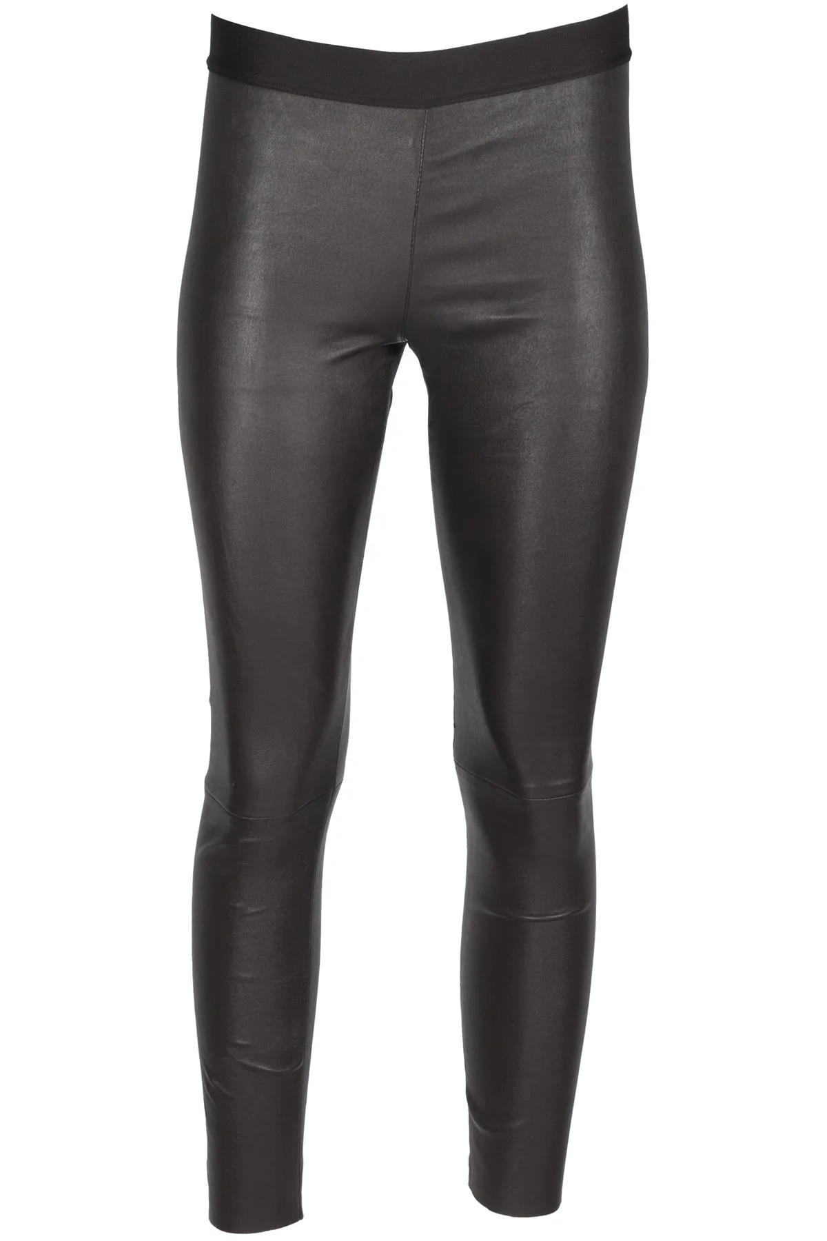 FOGAL BLACK LEATHER SKINNY PANTS SMALL