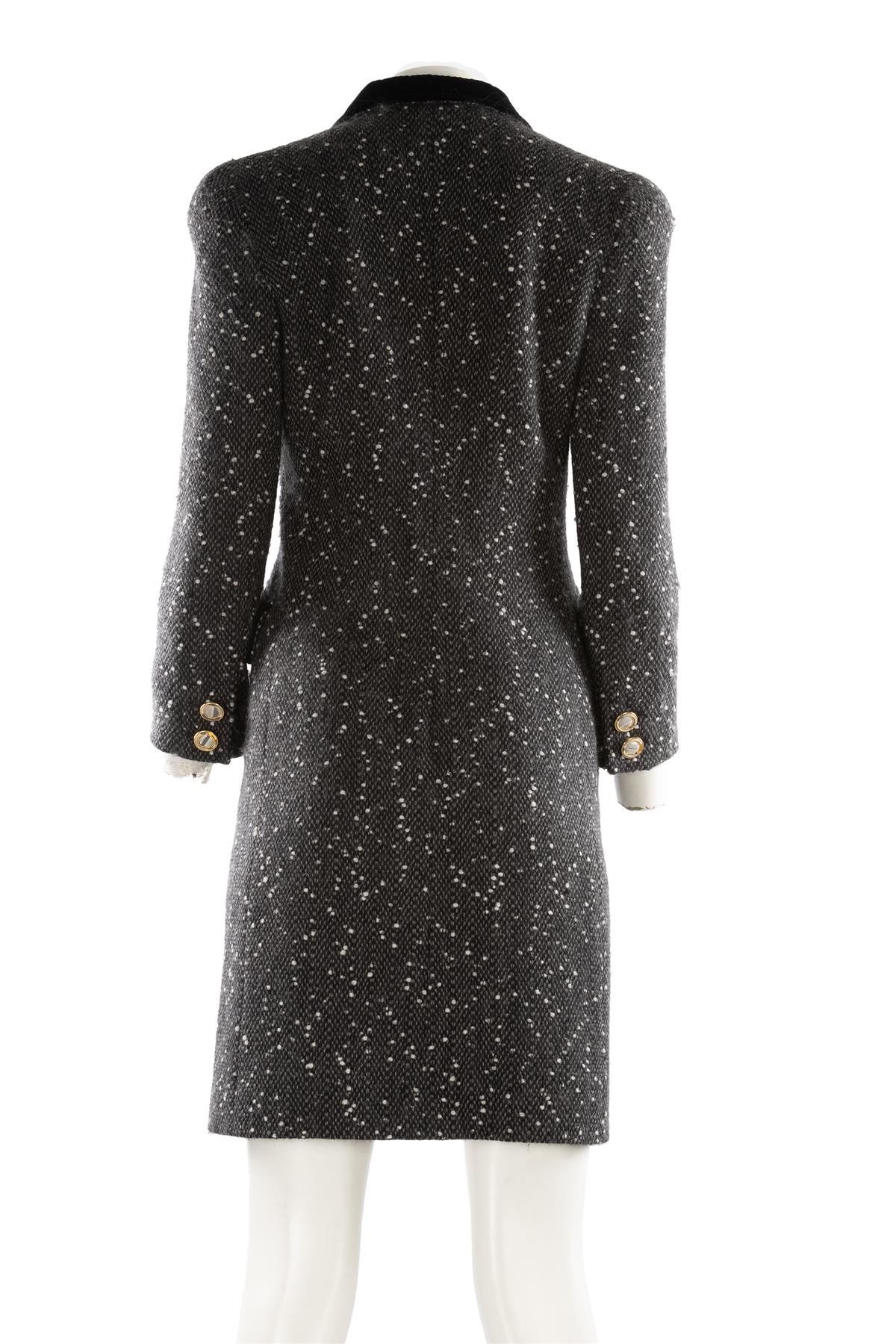 FONTANA COUTURE GREY WOOL COAT IT 40 UK 8 - Image 4