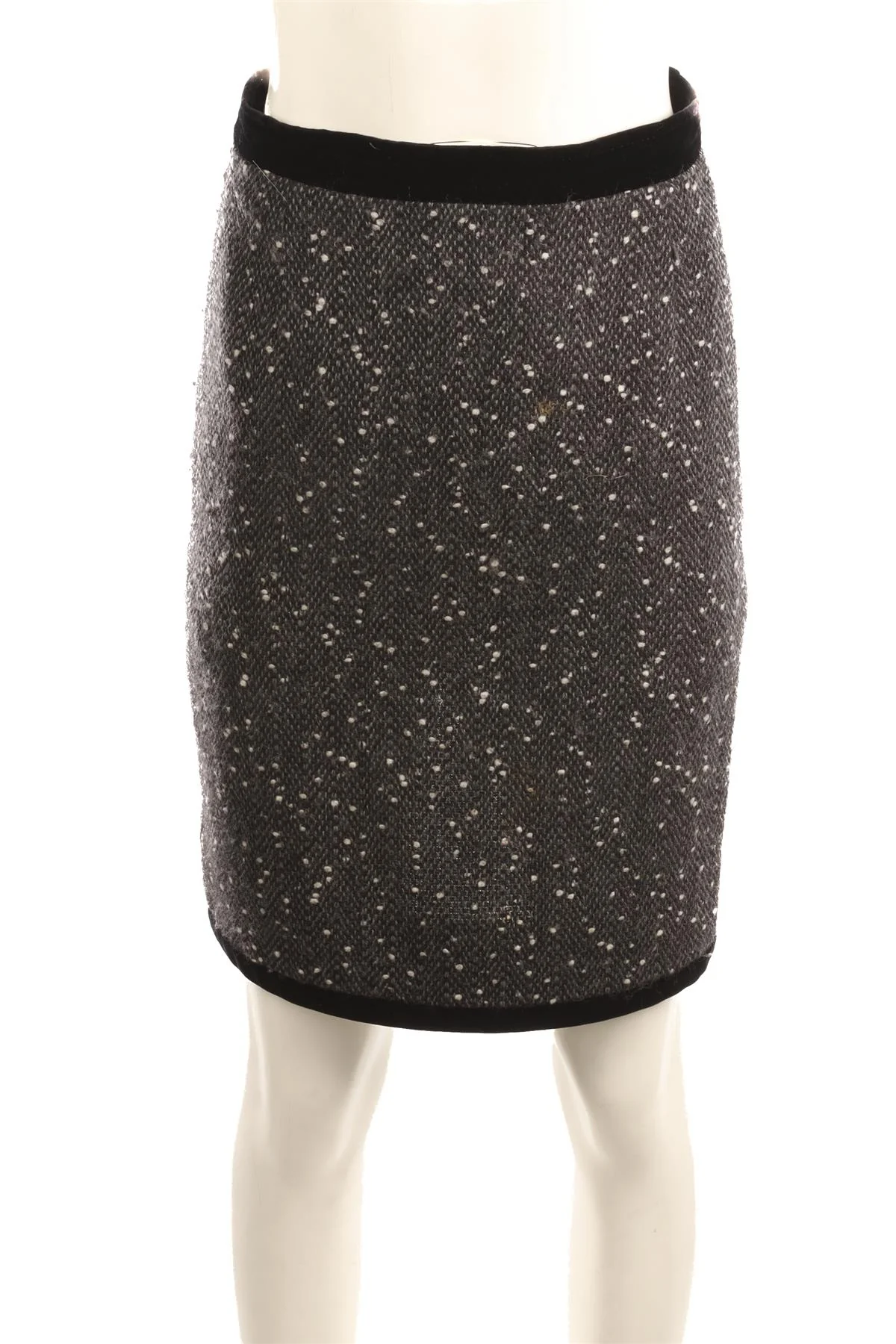 FONTANA COUTURE GREY WOOL MINI SKIRT IT 42 UK 10 - Image 2
