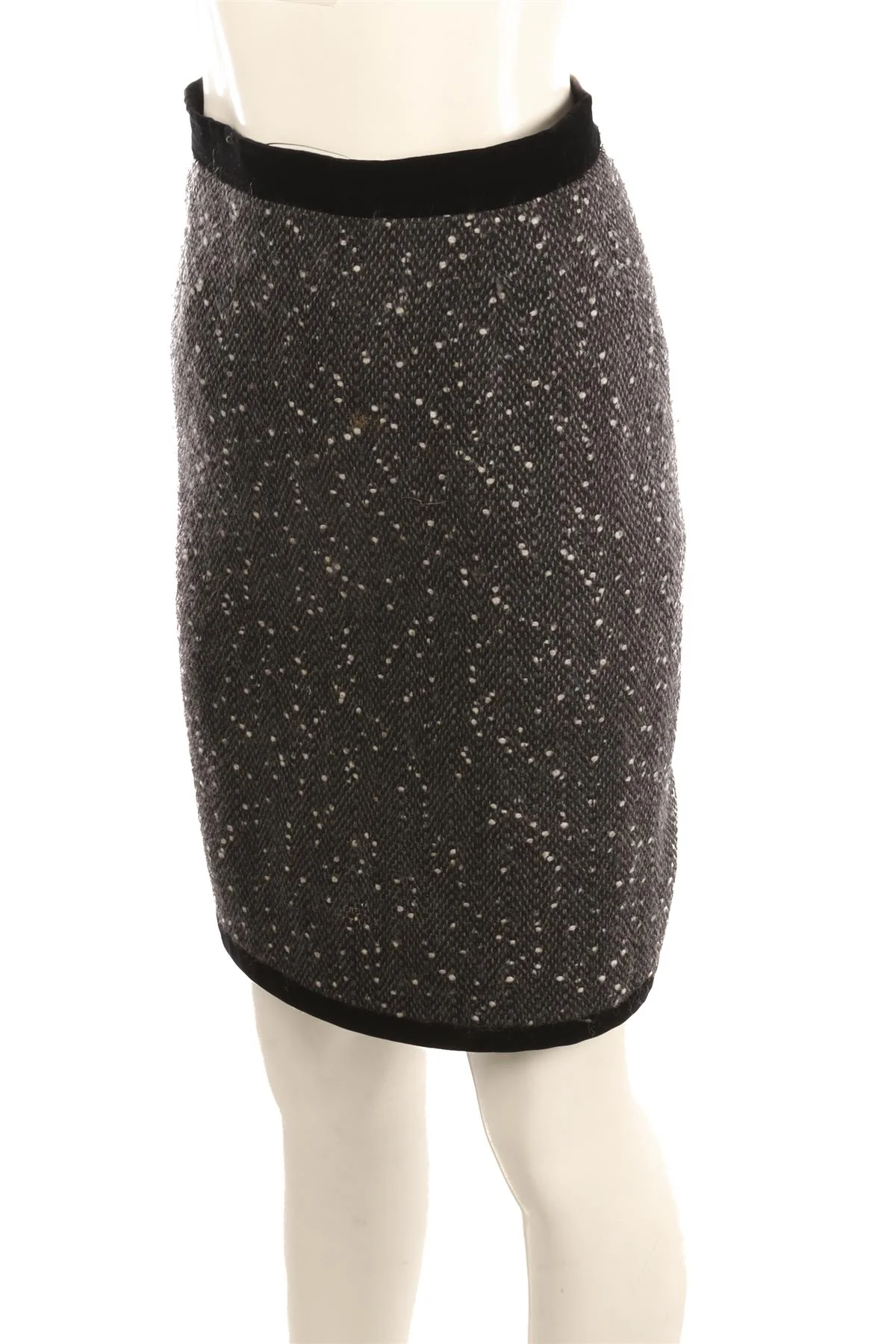 FONTANA COUTURE GREY WOOL MINI SKIRT IT 42 UK 10 - Image 3