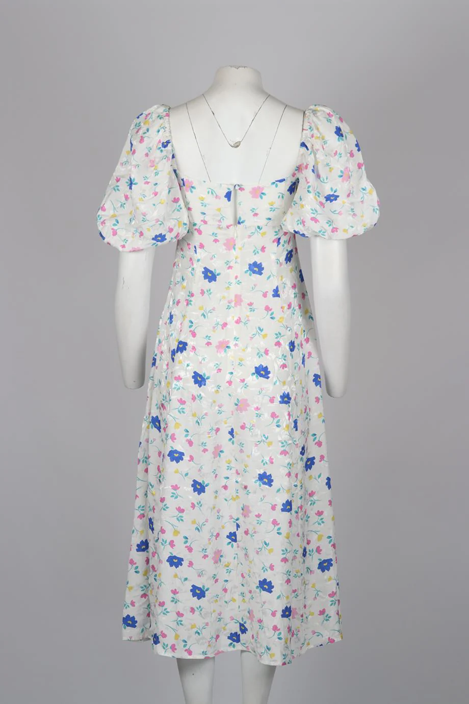FOR LOVE AND LEMONS CUTOUT FLORAL PRINT CREPE MIDI DRESS SMALL - Image 4