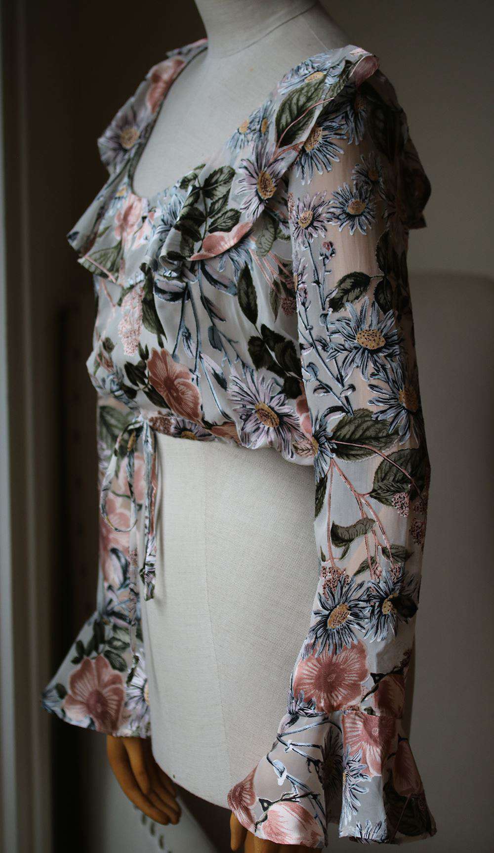 FOR LOVE AND LEMONS LUCIANA RUFFLE BLOUSE SMALL - Image 5