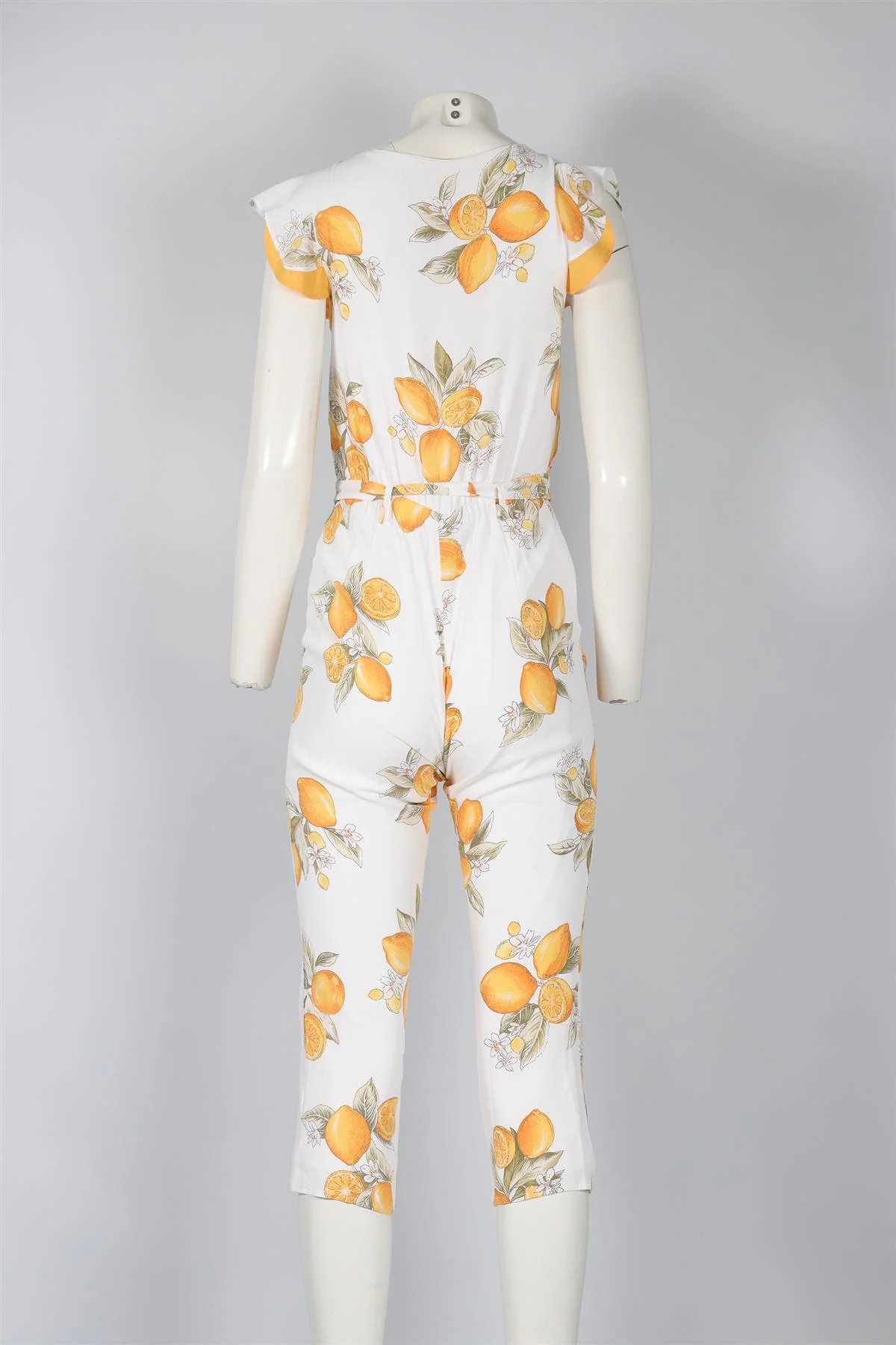 FOR LOVE & LEMONS WHITE CREPE JUMPSUIT MEDIUM - Image 4