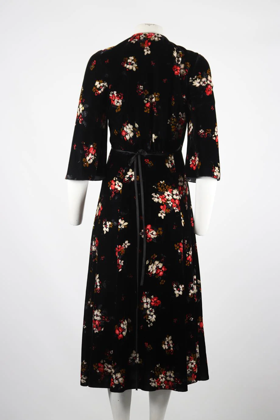 FORTE FORTE FLORAL PRINT VELVET WRAP MAXI DRESS UK 8 - Image 4
