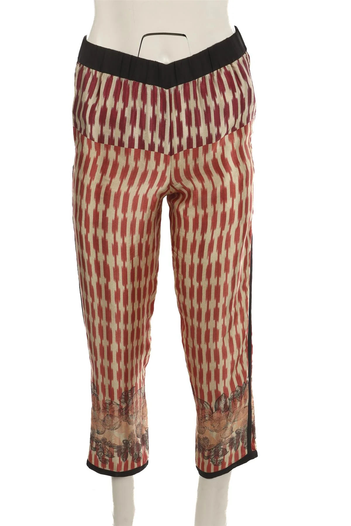 FORTE FORTE MULTI SILK STRAIGHT LEG PANTS UK 8 - Image 2