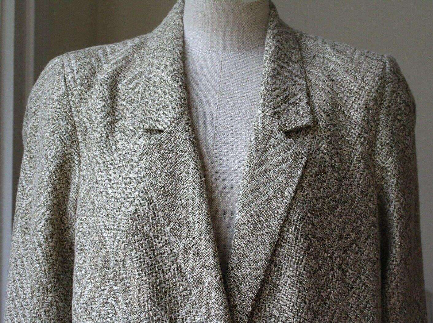 FORTE FORTE SINGLE BREASTED JACQUARD COAT UK 8 - Image 3
