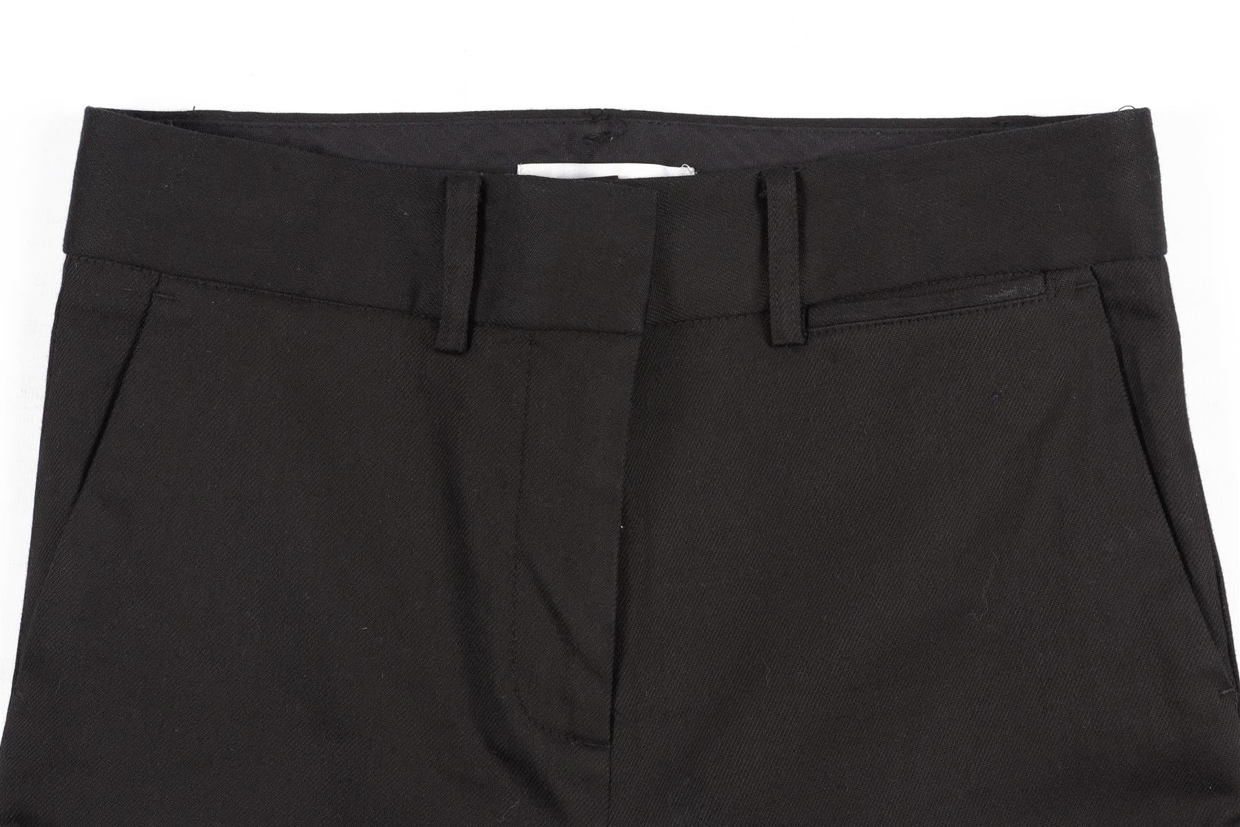 FRAME BLACK COTTON STRAIGHT LEG PANTS US 0 UK 4 - Image 3