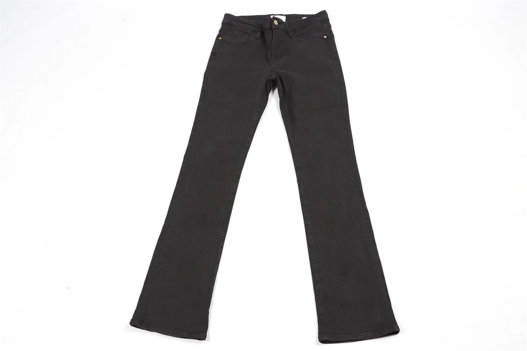 FRAME BLACK HIGH RISE STRAIGHT LEG JEANS W28 UK 10 - Image 2