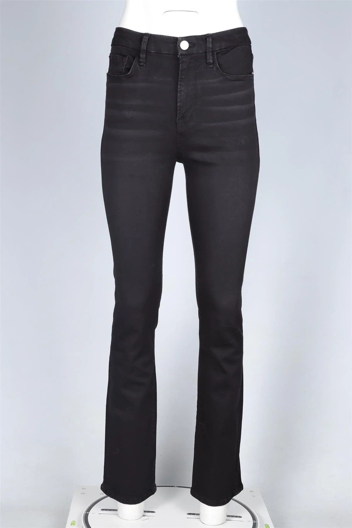 FRAME BLACK HIGH RISE STRAIGHT LEG JEANS W28 UK 10 - Image 2