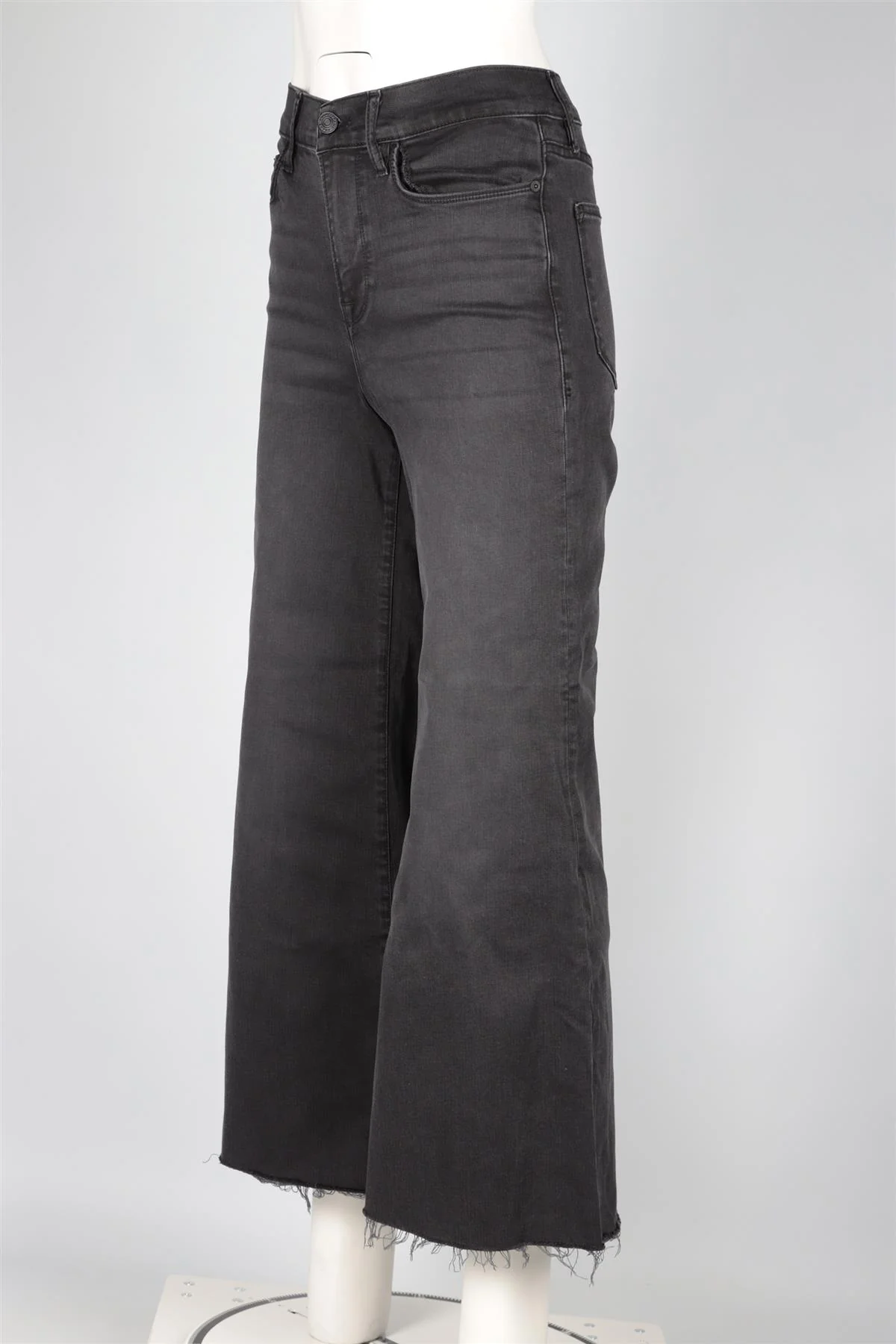 FRAME BLACK HIGH RISE WIDE LEG JEANS W27 UK 8-10 - Image 3