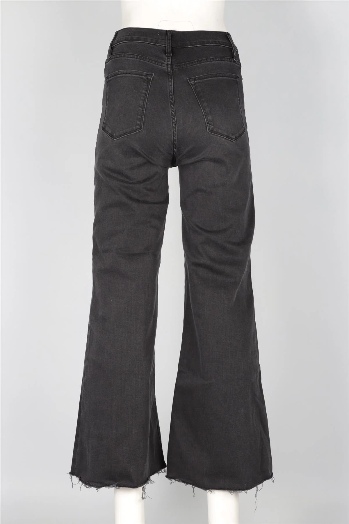 FRAME BLACK HIGH RISE WIDE LEG JEANS W27 UK 8-10 - Image 4