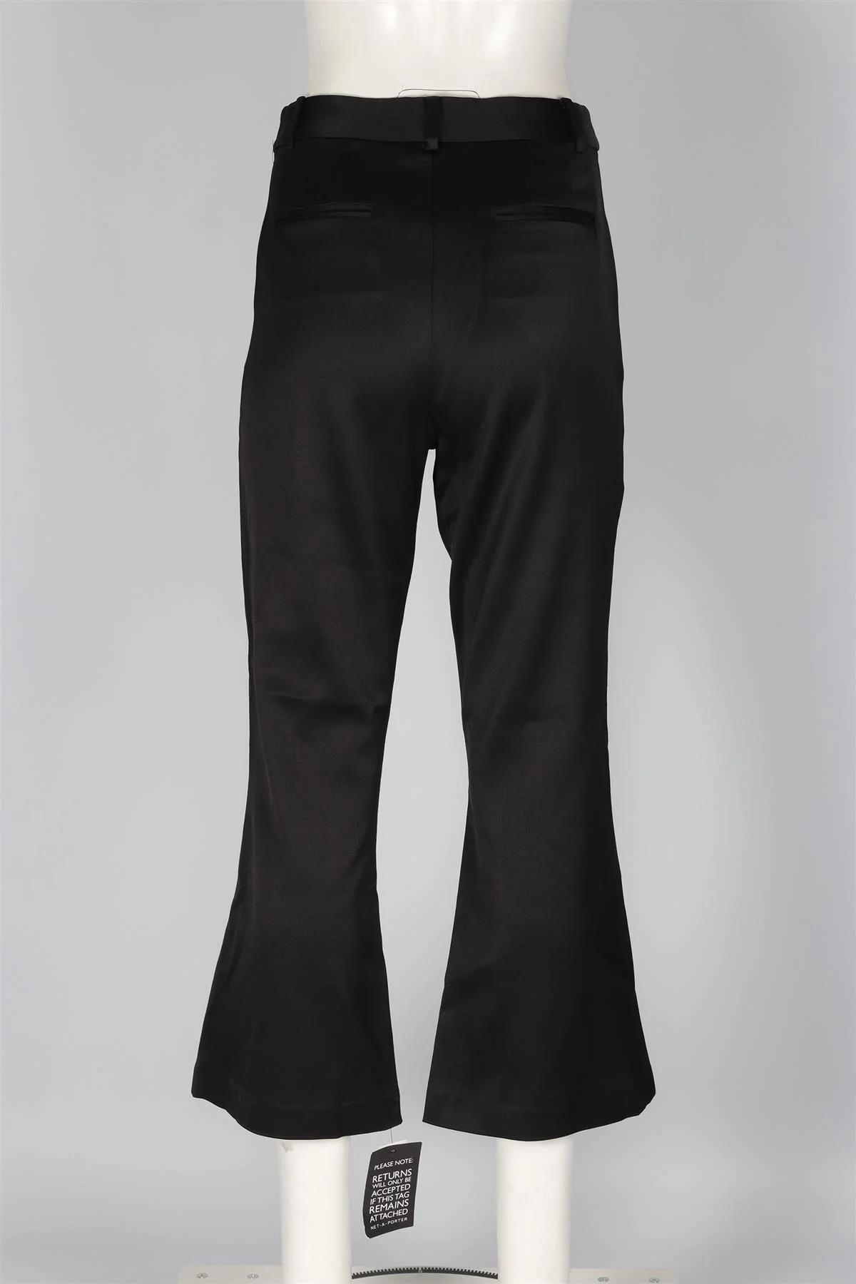 FRAME BLACK SATIN FLARED PANTS UK 12 - Image 4