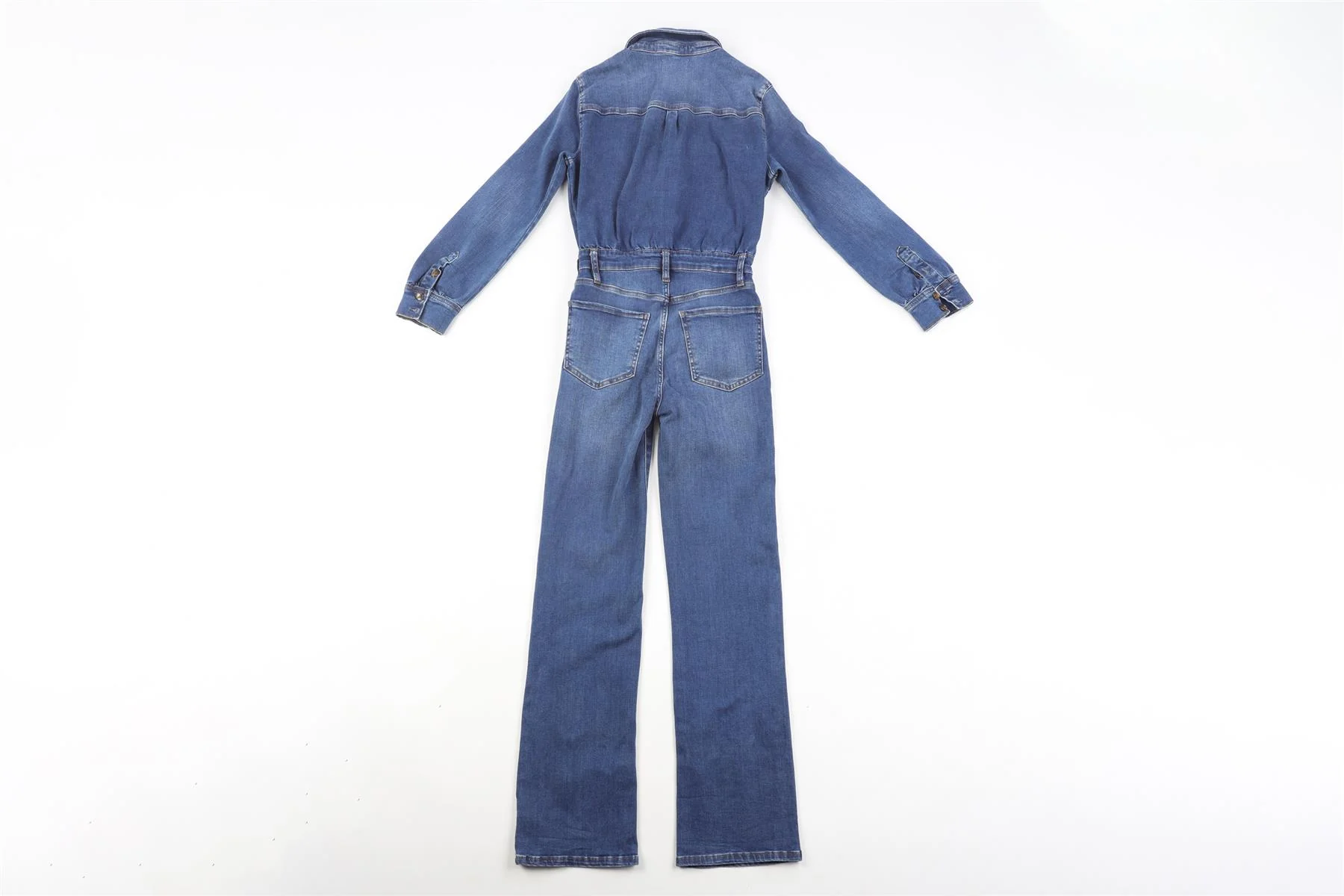 FRAME BLUE DENIM JUMPSUIT XSMALL - Image 4