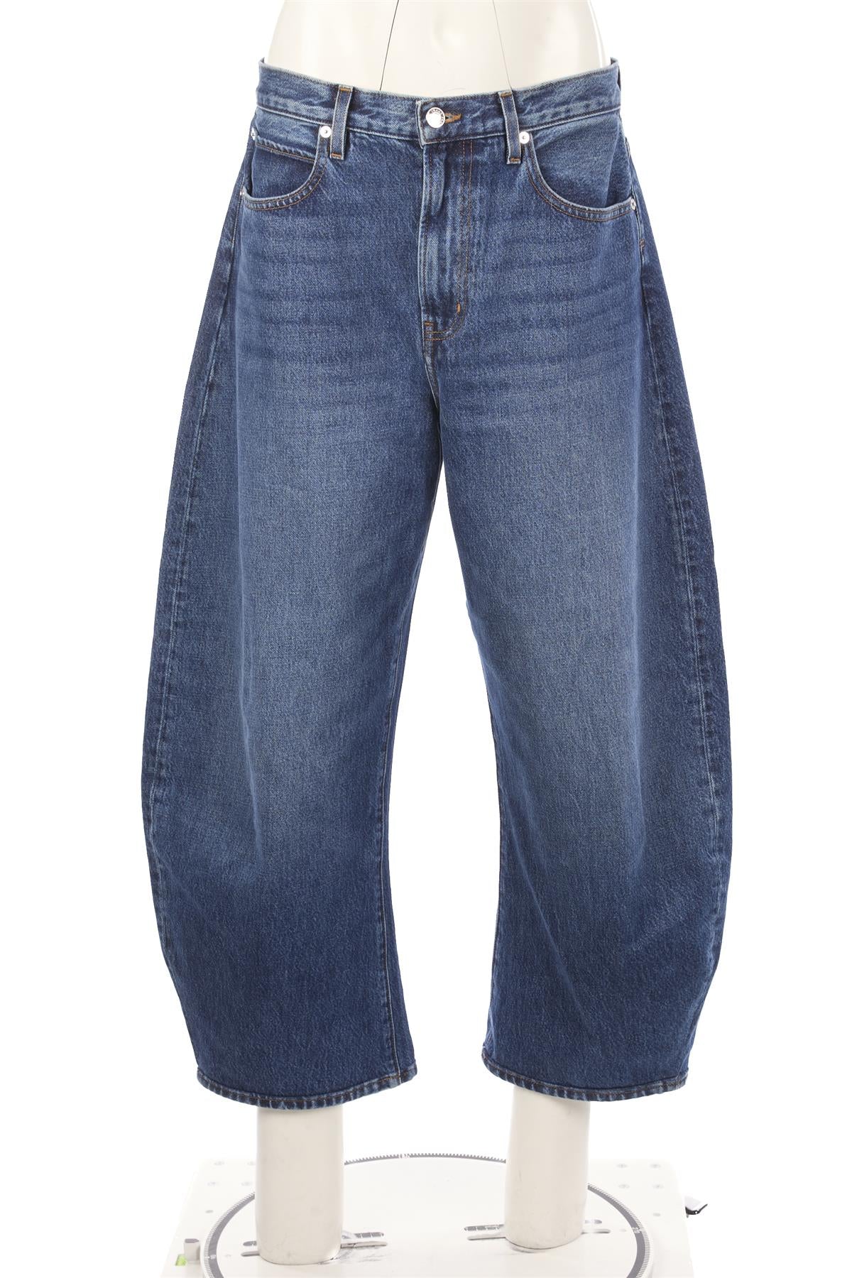 FRAME BLUE HIGH RISE BARREL LEG JEANS W29 - Image 2