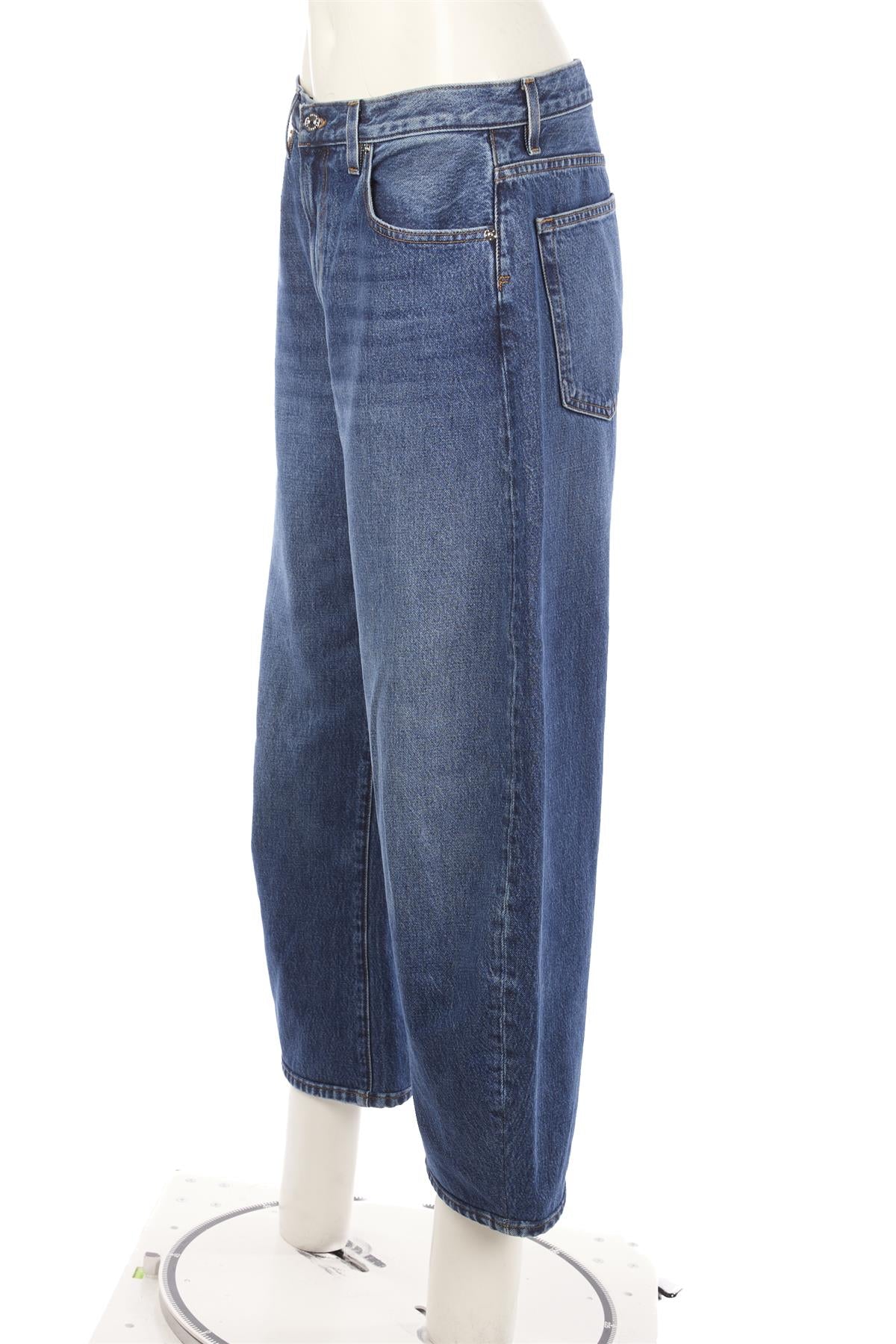 FRAME BLUE HIGH RISE BARREL LEG JEANS W29 - Image 3