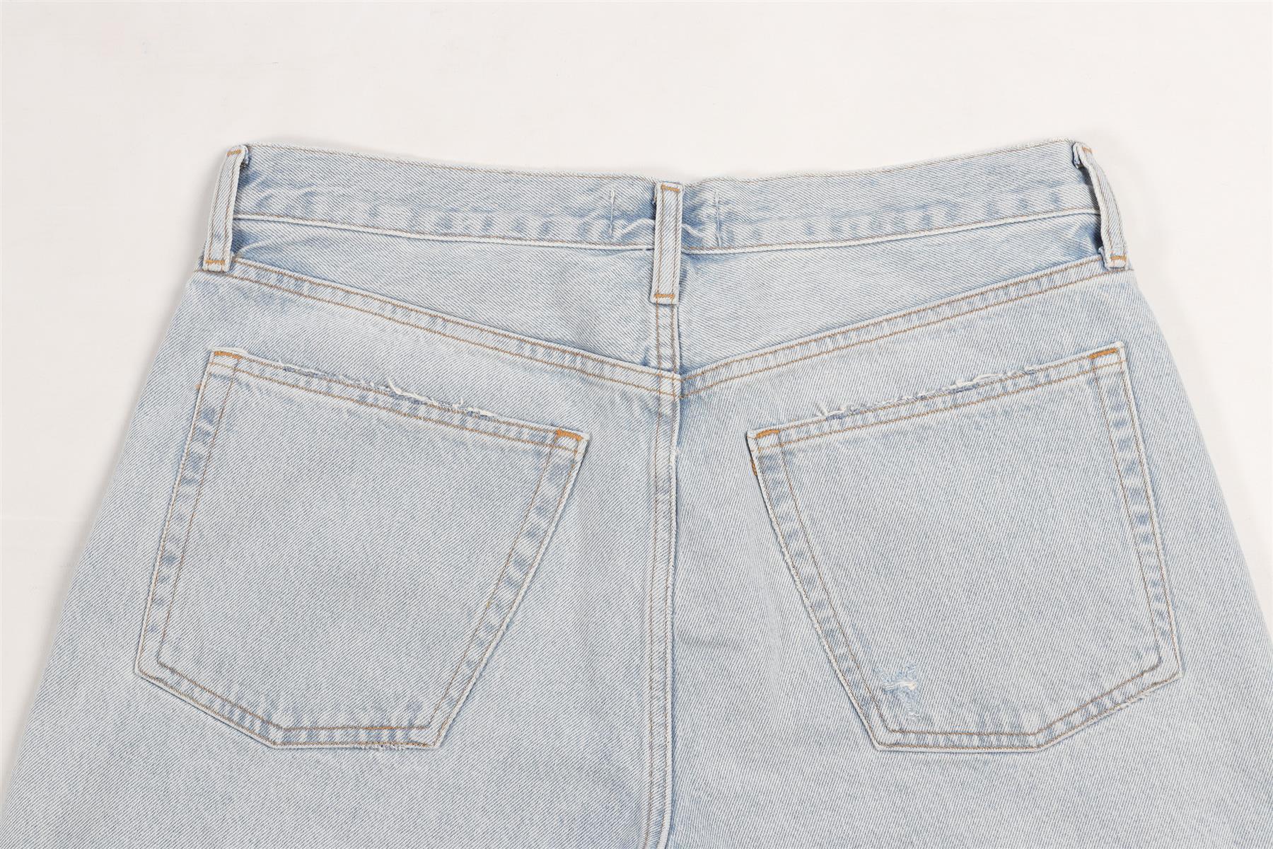 FRAME BLUE HIGH RISE DENIM SHORTS W29 UK 10-12 - Image 5