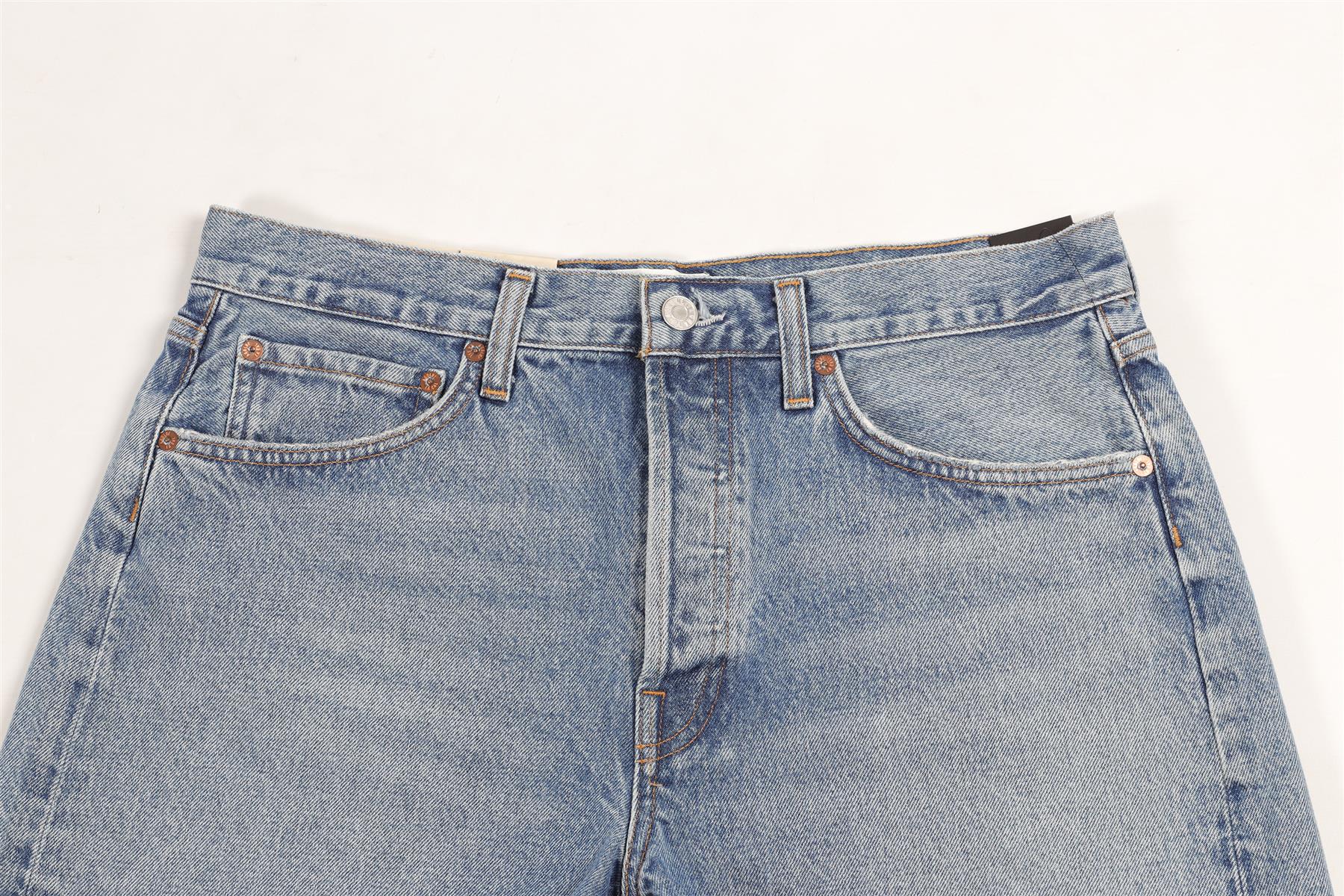 FRAME BLUE HIGH RISE DENIM SHORTS W29 UK 10-12 - Image 3