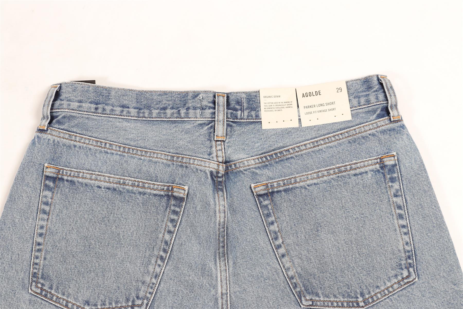 FRAME BLUE HIGH RISE DENIM SHORTS W29 UK 10-12 - Image 5