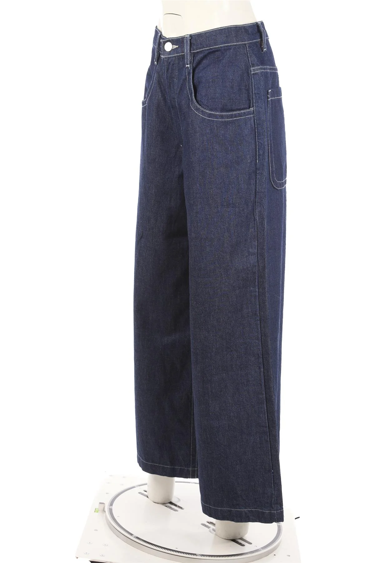FRAME BLUE HIGH RISE WIDE LEG JEANS W28 - Image 3