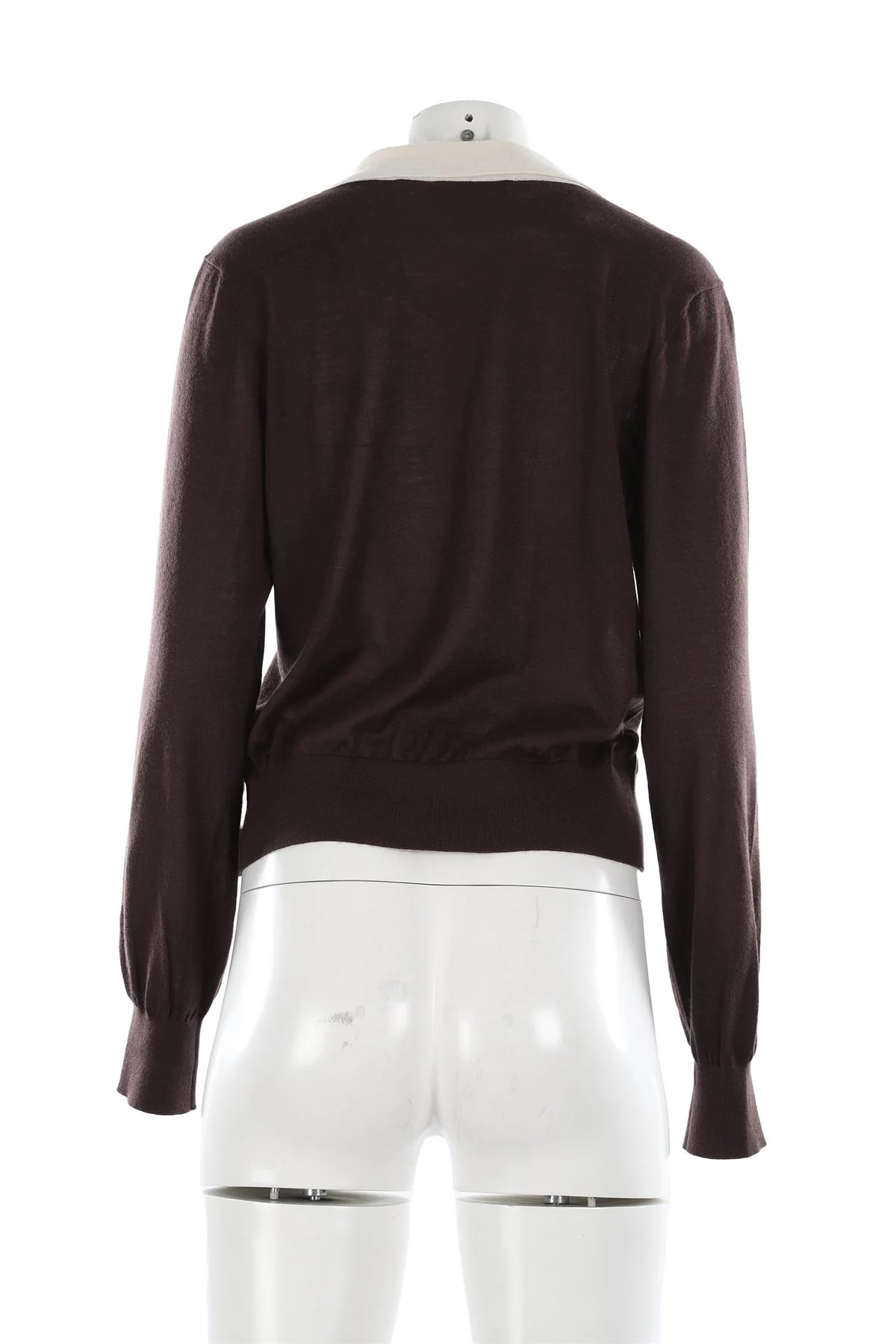 FRAME BROWN CASHMERE SWEATER LARGE - Image 4
