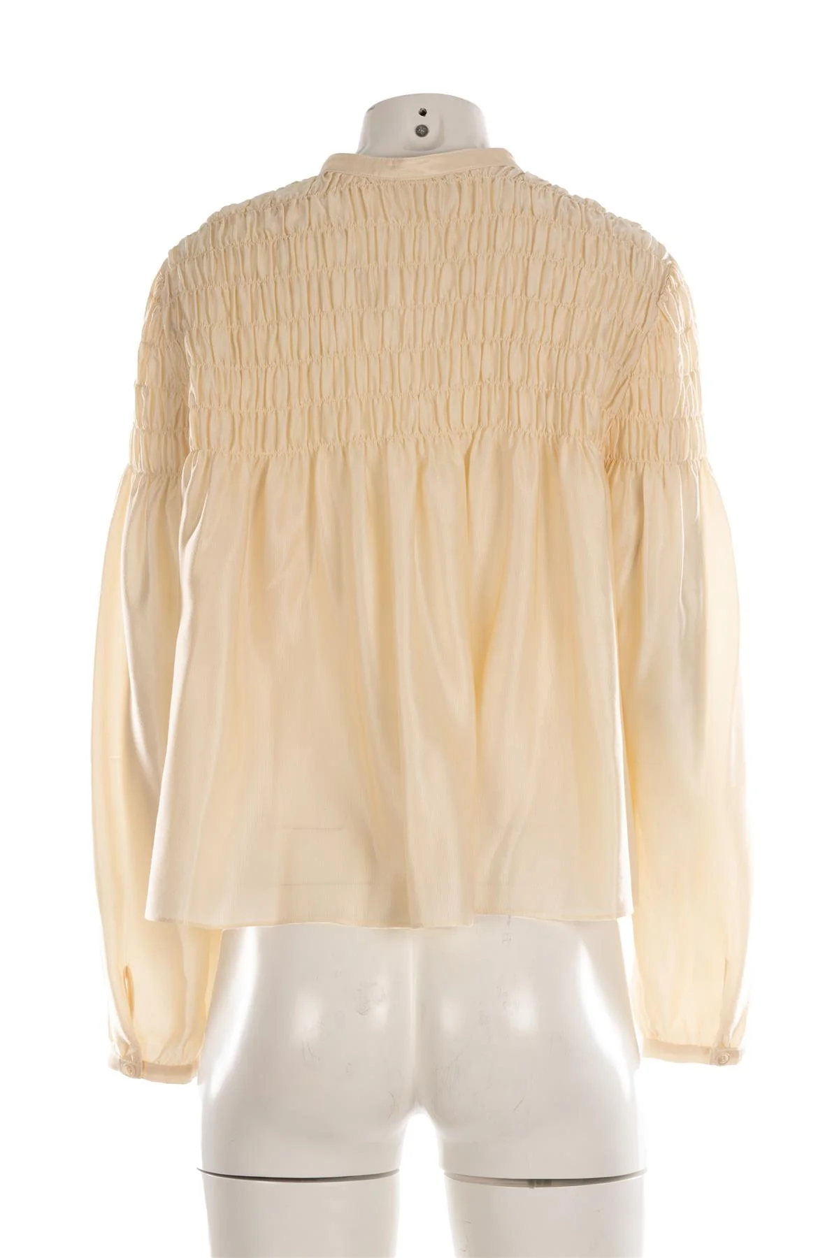 FRAME CREAM SILK SHIRT LARGE - Image 4