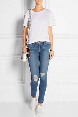 FRAME DENIM LE SKINNY DE JEANNE DISTRESSED JEANS W25 UK 6/8 - Image 8