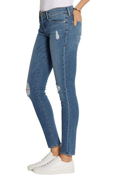 FRAME DENIM LE SKINNY DE JEANNE DISTRESSED JEANS W25 UK 6/8 - Image 12