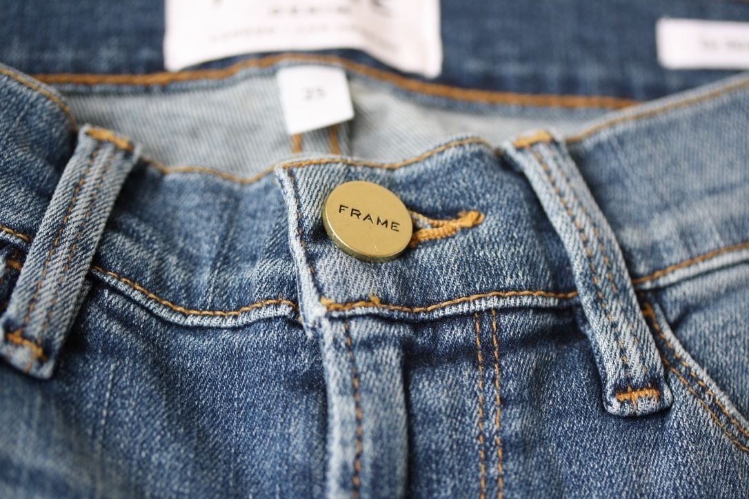 FRAME DENIM LE SKINNY DE JEANNE DISTRESSED JEANS W25 UK 6/8 - Image 4