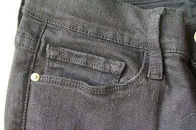FRAME DENIM LE SKINNY DE JEANNE FILM NOIR DISTRESSED JEANS W26 UK 8 - Image 6