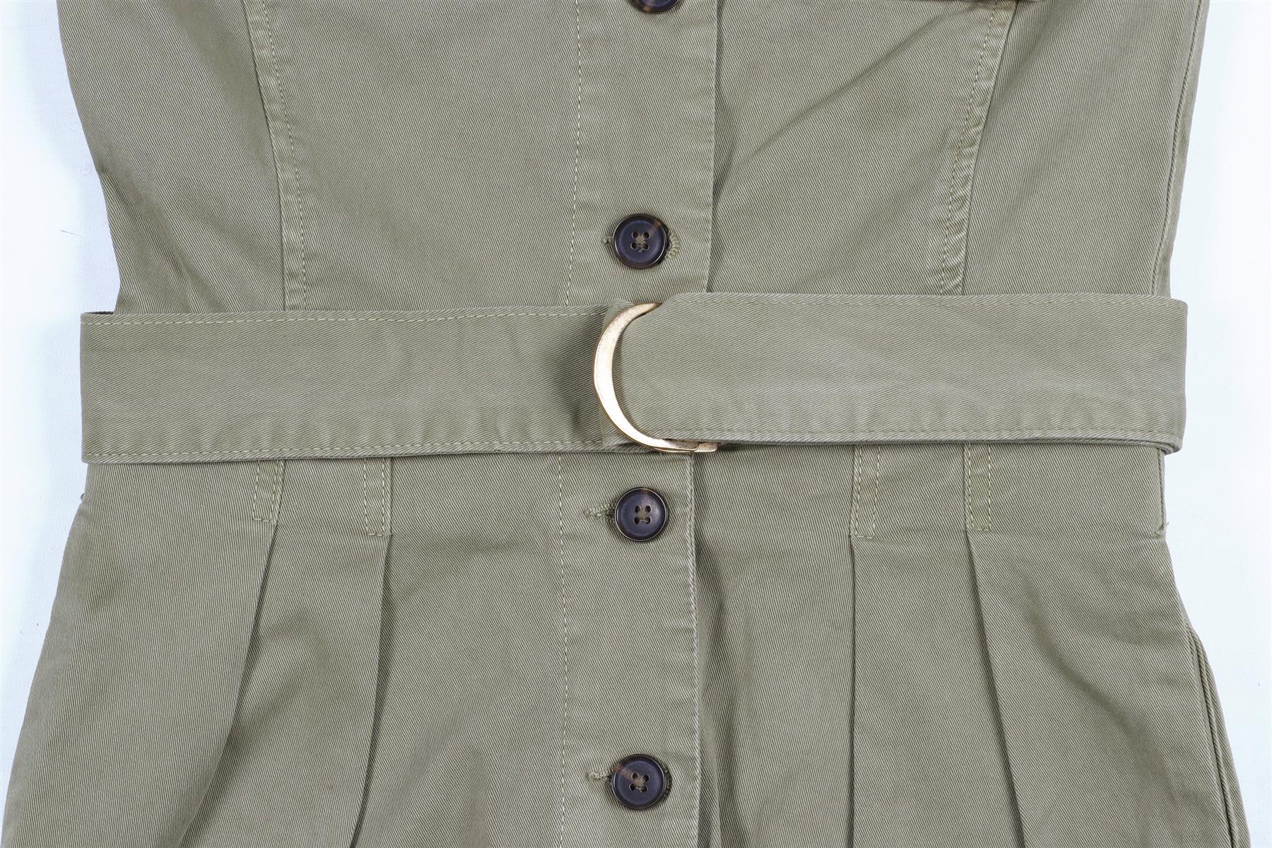 FRAME GREEN COTTON JUMPSUIT XXSMALL - Image 3