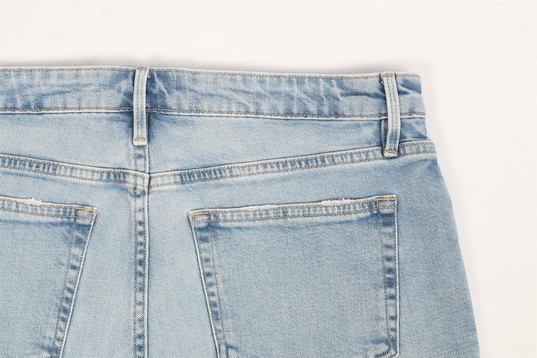 FRAME HIGH RISE DENIM SHORTS W27 UK 8-10 - Image 5