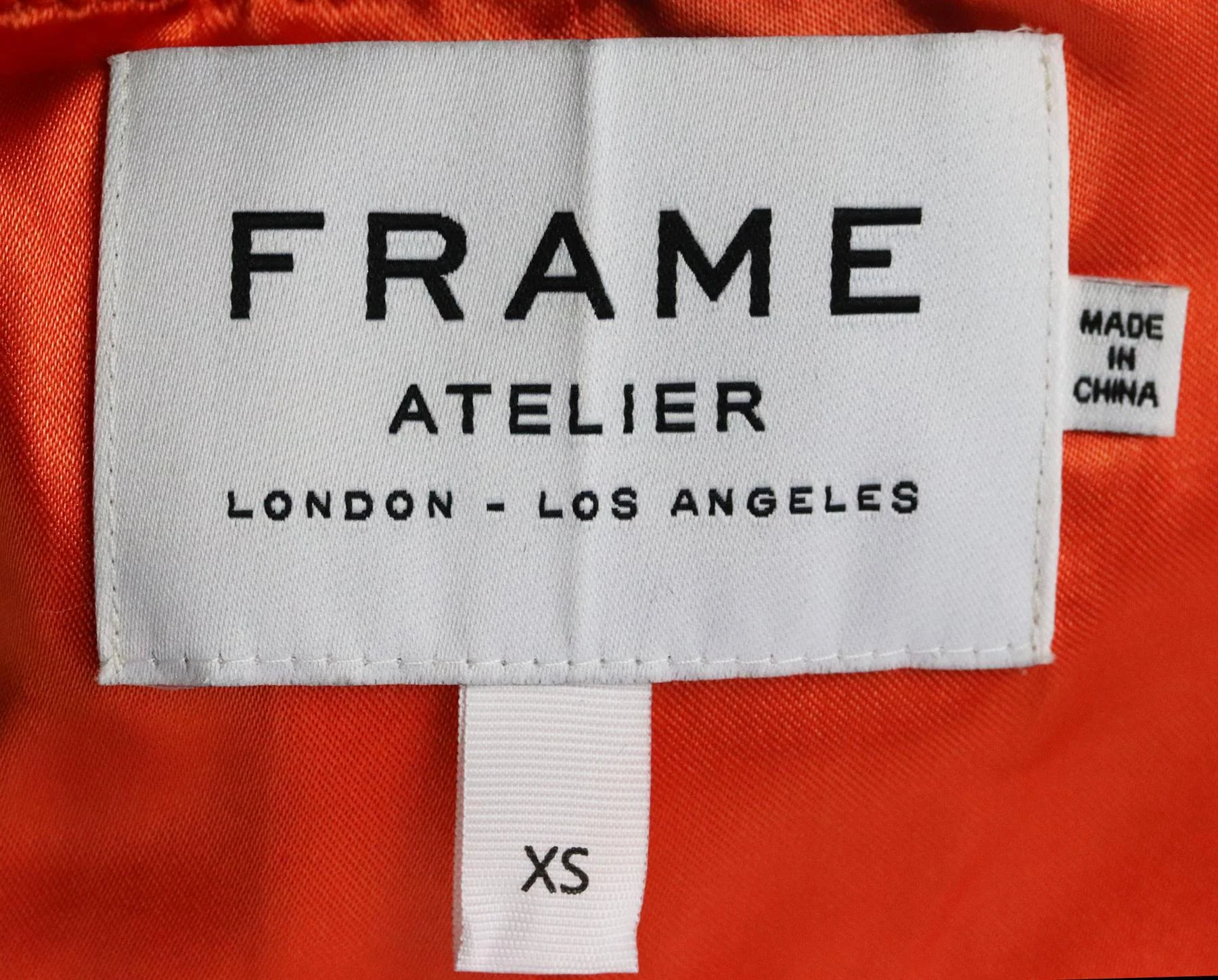 FRAME + LARA STONE EMBROIDERED SHELL BOMBER JACKET XSMALL - Image 5
