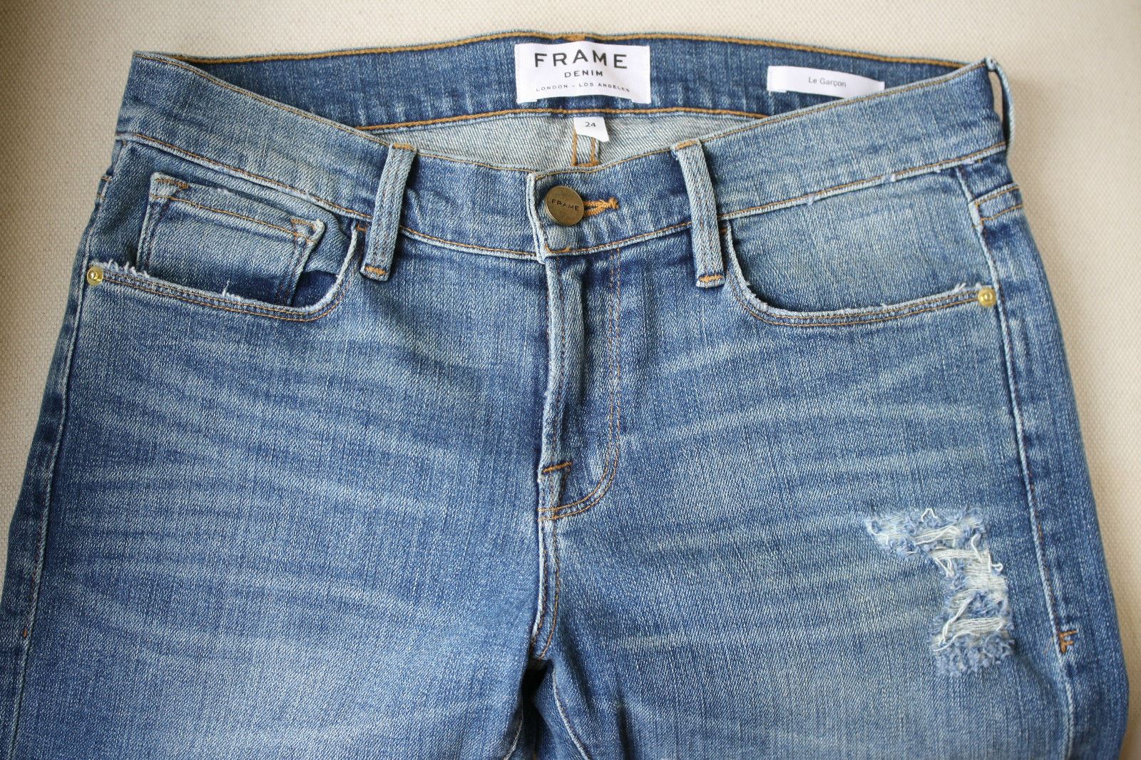 FRAME LE GARCON BROOKS JEANS W24 UK 6 - Image 3
