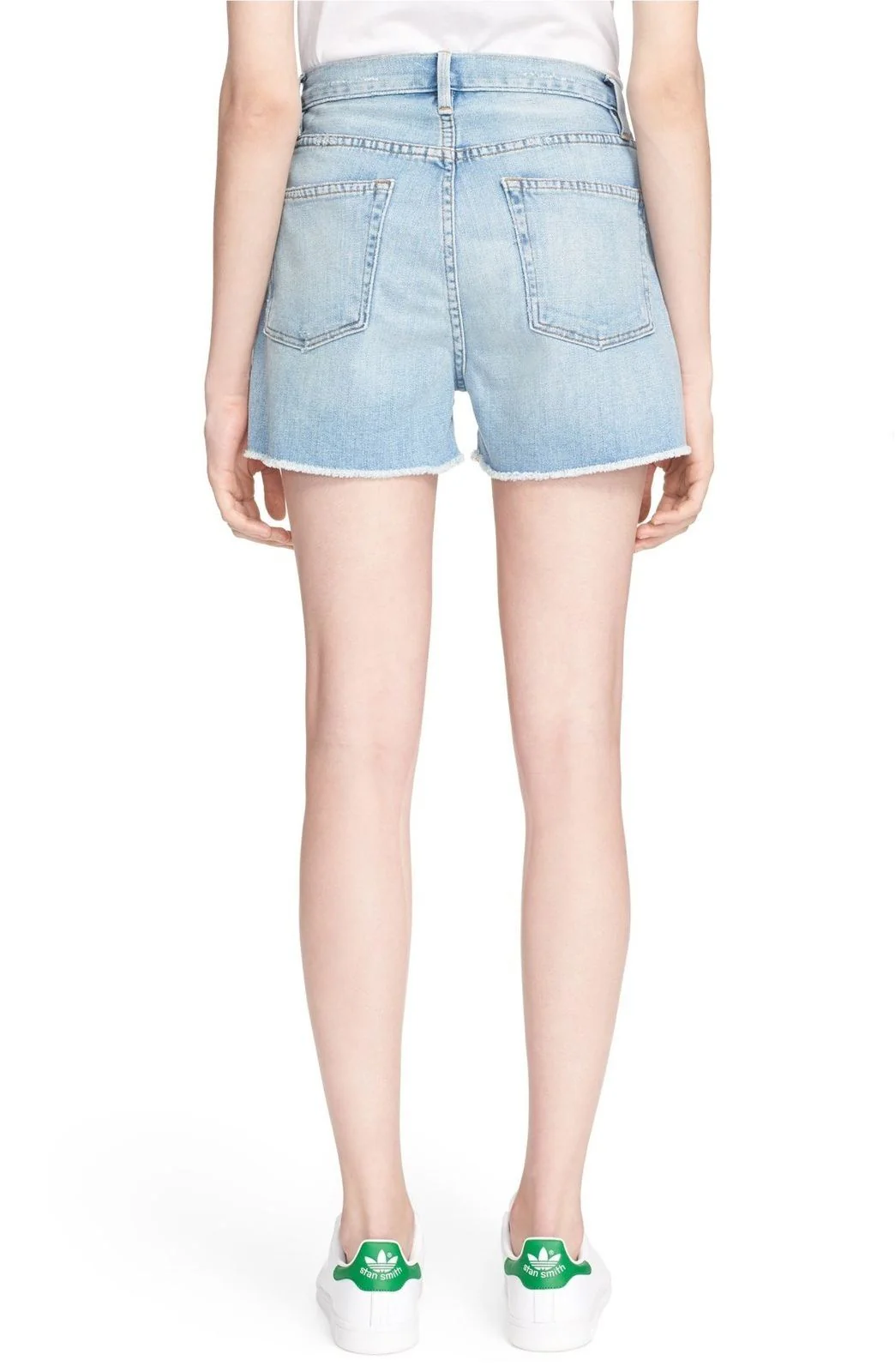 FRAME LE ORIGINAL HIGH-RISE CUTOFF DENIM SHORTS IN GRAYTON W25 UK 6/8 - Image 9