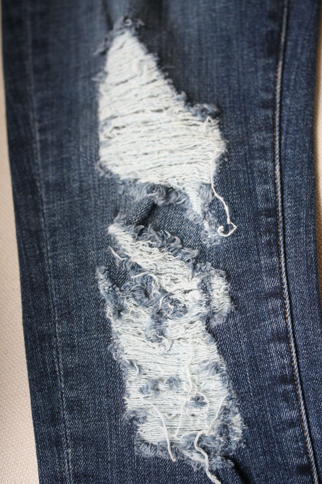 FRAME LE SKINNY DE JEANNE SEVILLE DISTRESSED JEANS W25 UK 6/8 - Image 5