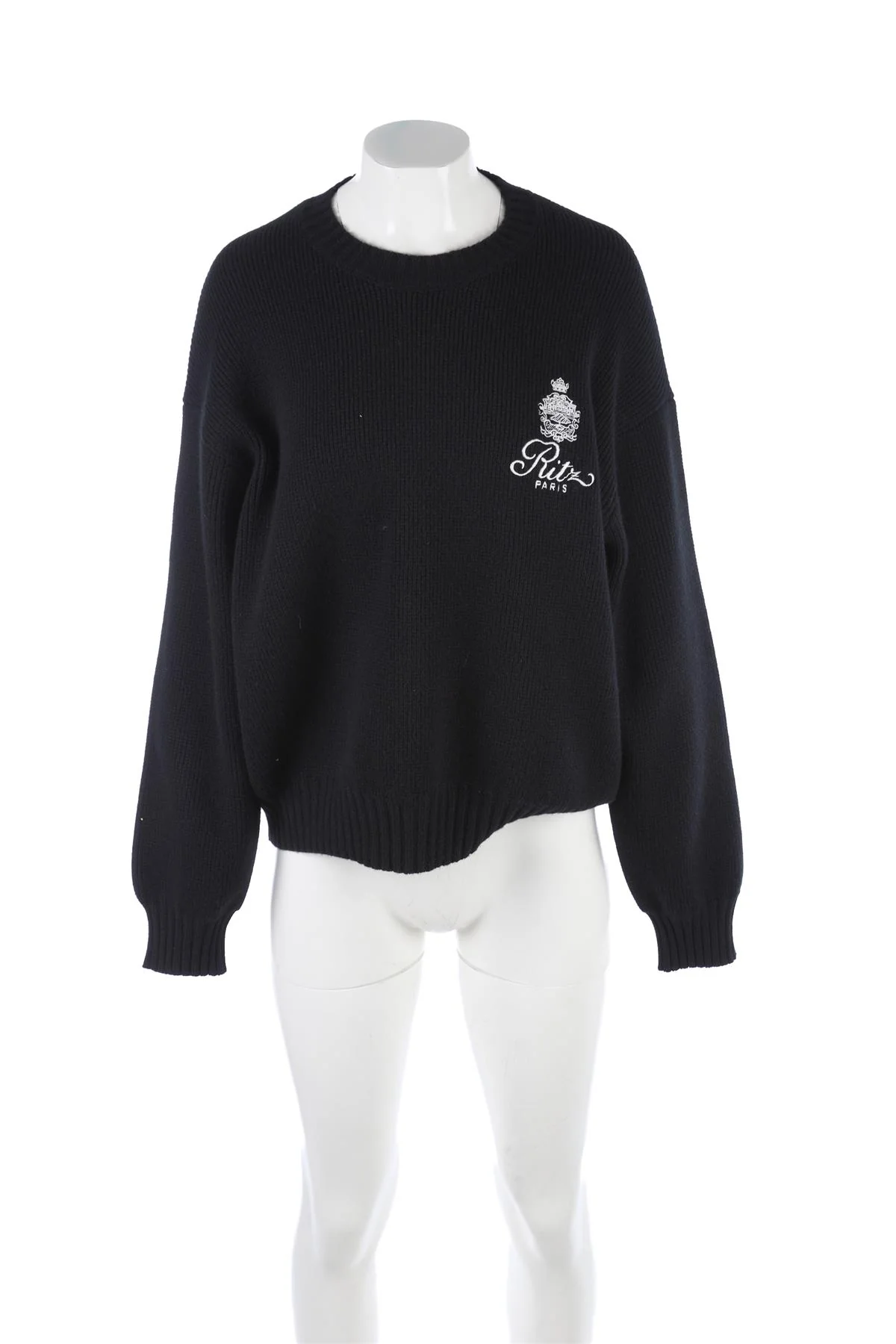FRAME + RITZ PARIS BLACK CASHMERE SWEATER SMALL - Image 2