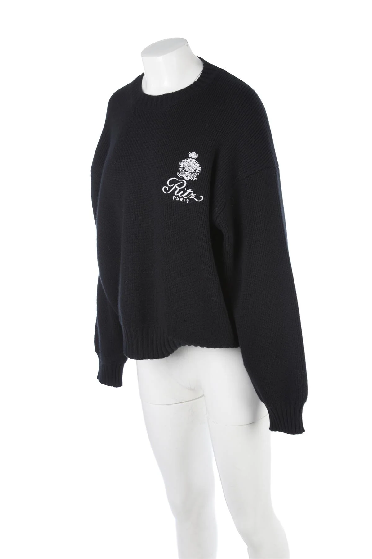 FRAME + RITZ PARIS BLACK CASHMERE SWEATER SMALL - Image 3