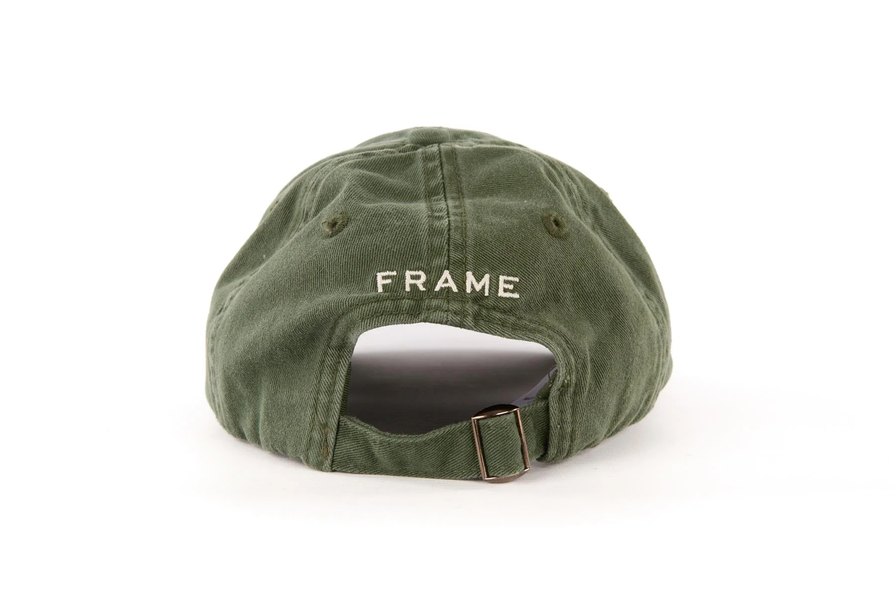 FRAME + RITZ PARIS GREEN COTTON BASEBALL HAT ONE SIZE - Image 5
