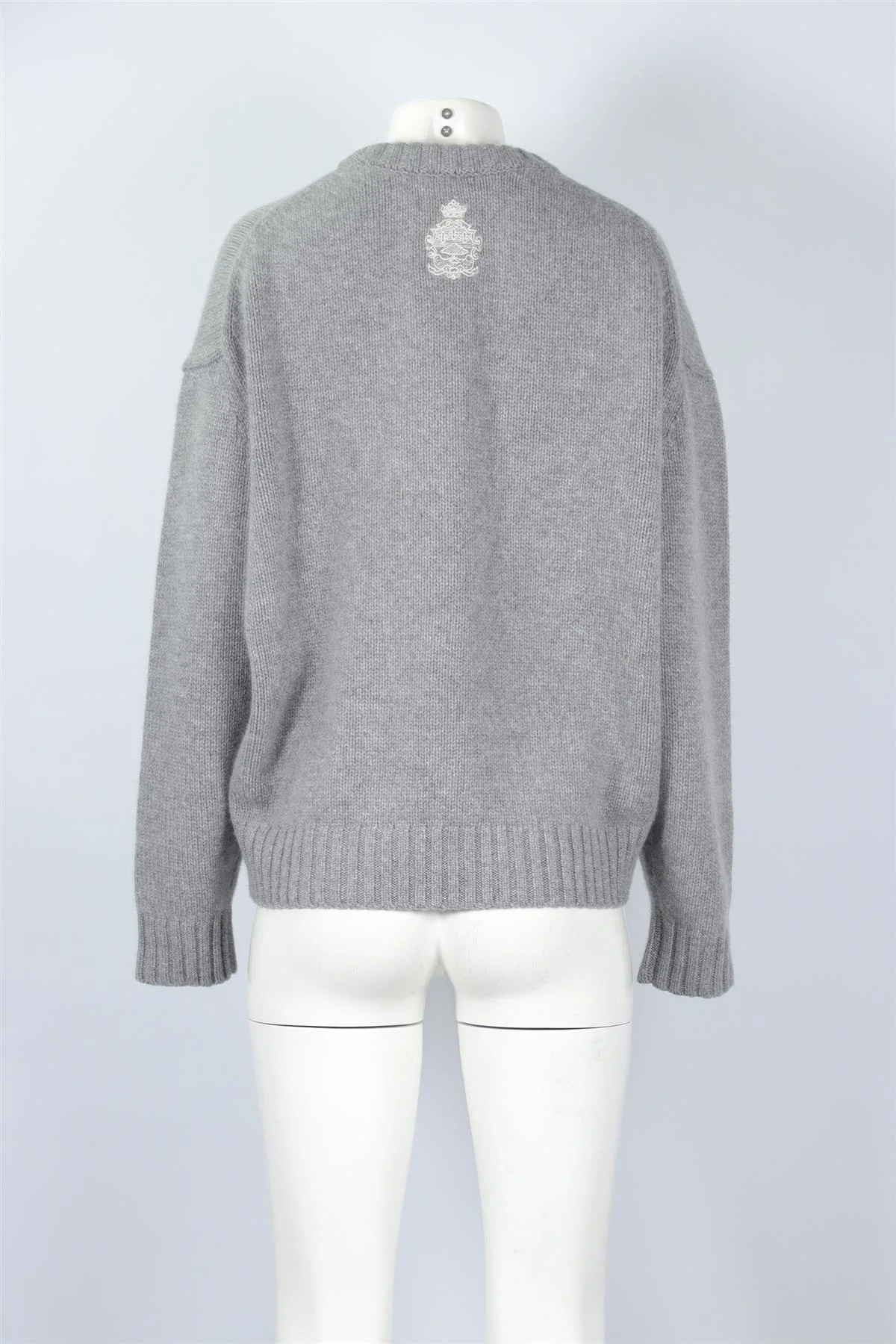 FRAME + RITZ PARIS GREY CASHMERE SWEATER MEDIUM - Image 4