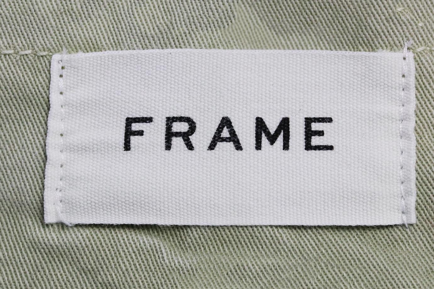 FRAME SAFARI BELTED COTTON BLEND TWILL STRAIGHT LEG PANTS W30 UK 12 - Image 5