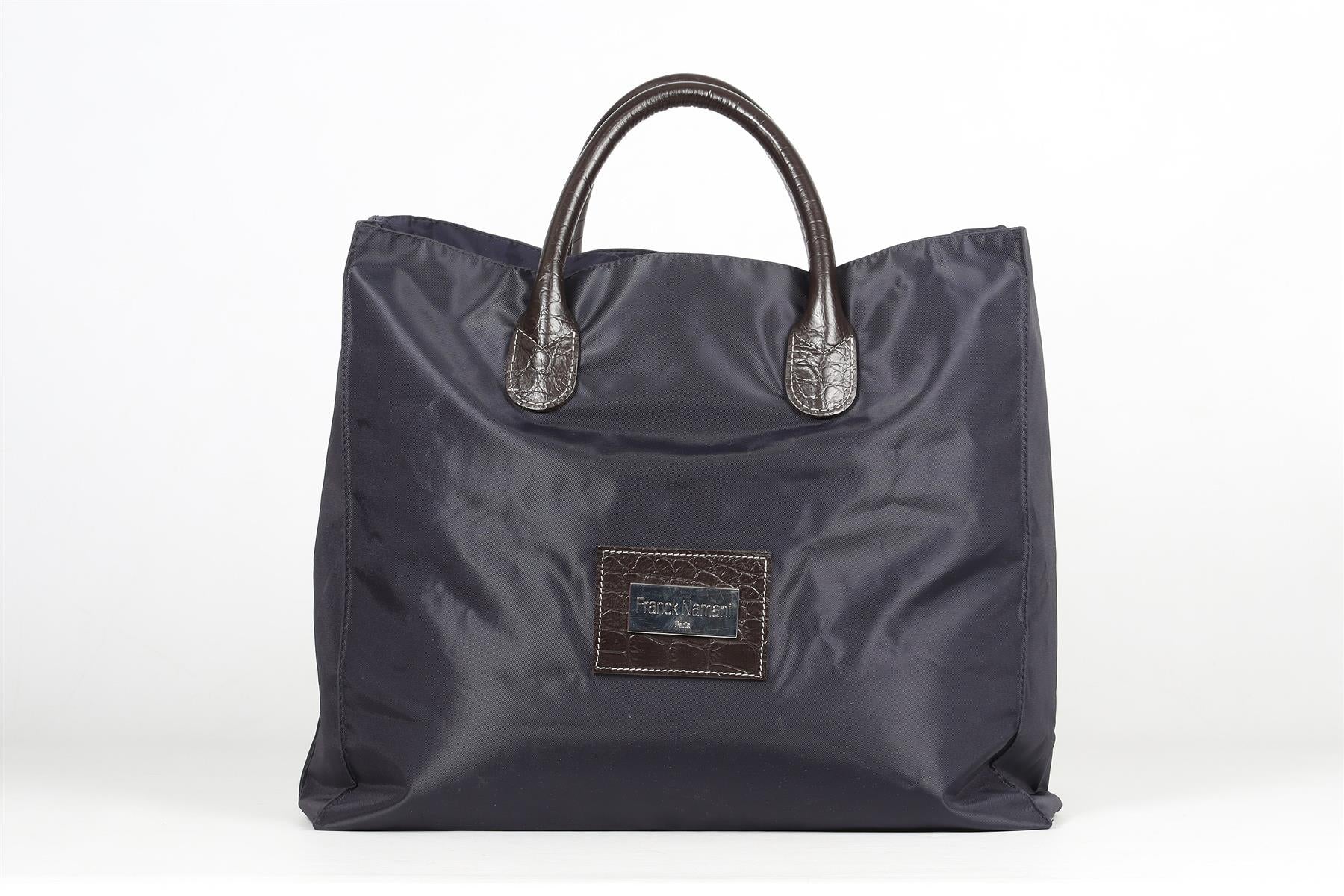 FRANCK NAMANI NAVY NYLON TOTE BAG - Image 12