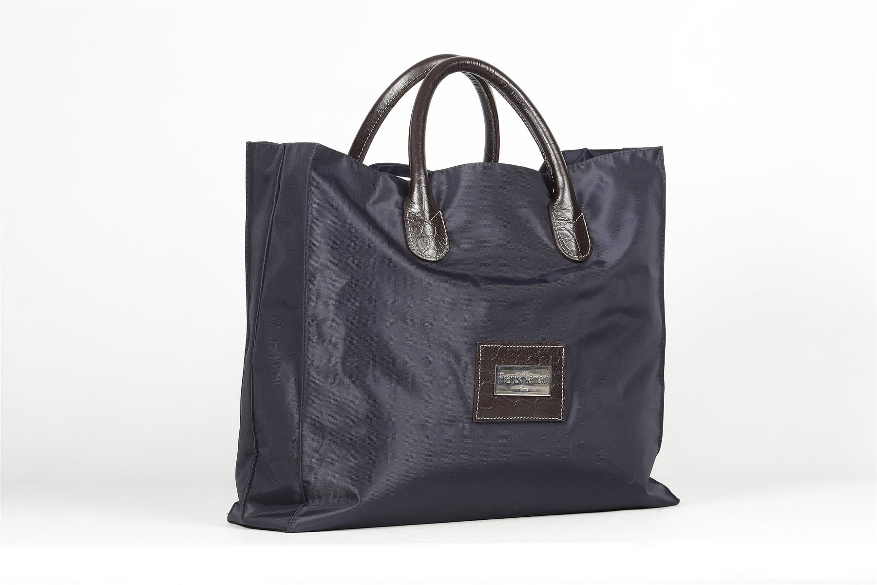 FRANCK NAMANI NAVY NYLON TOTE BAG - Image 3