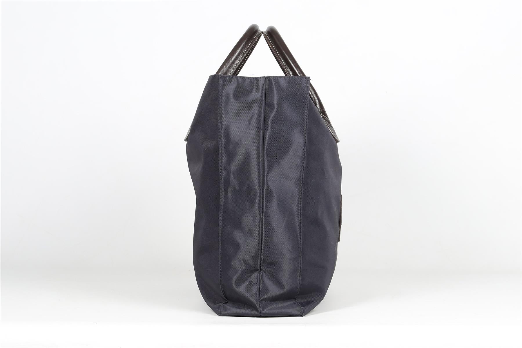 FRANCK NAMANI NAVY NYLON TOTE BAG - Image 4