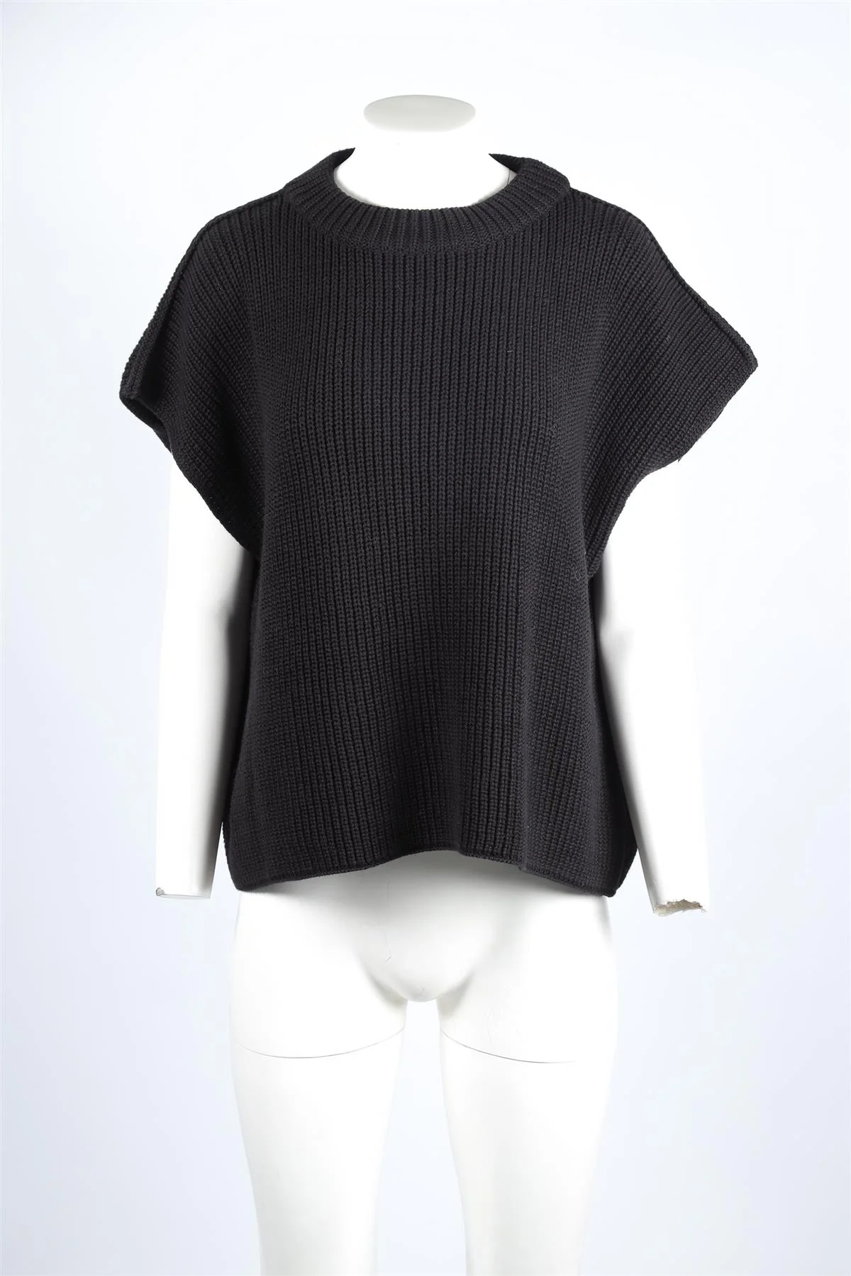 FRANK & EILEEN BLACK COTTON VEST SMALL - Image 2